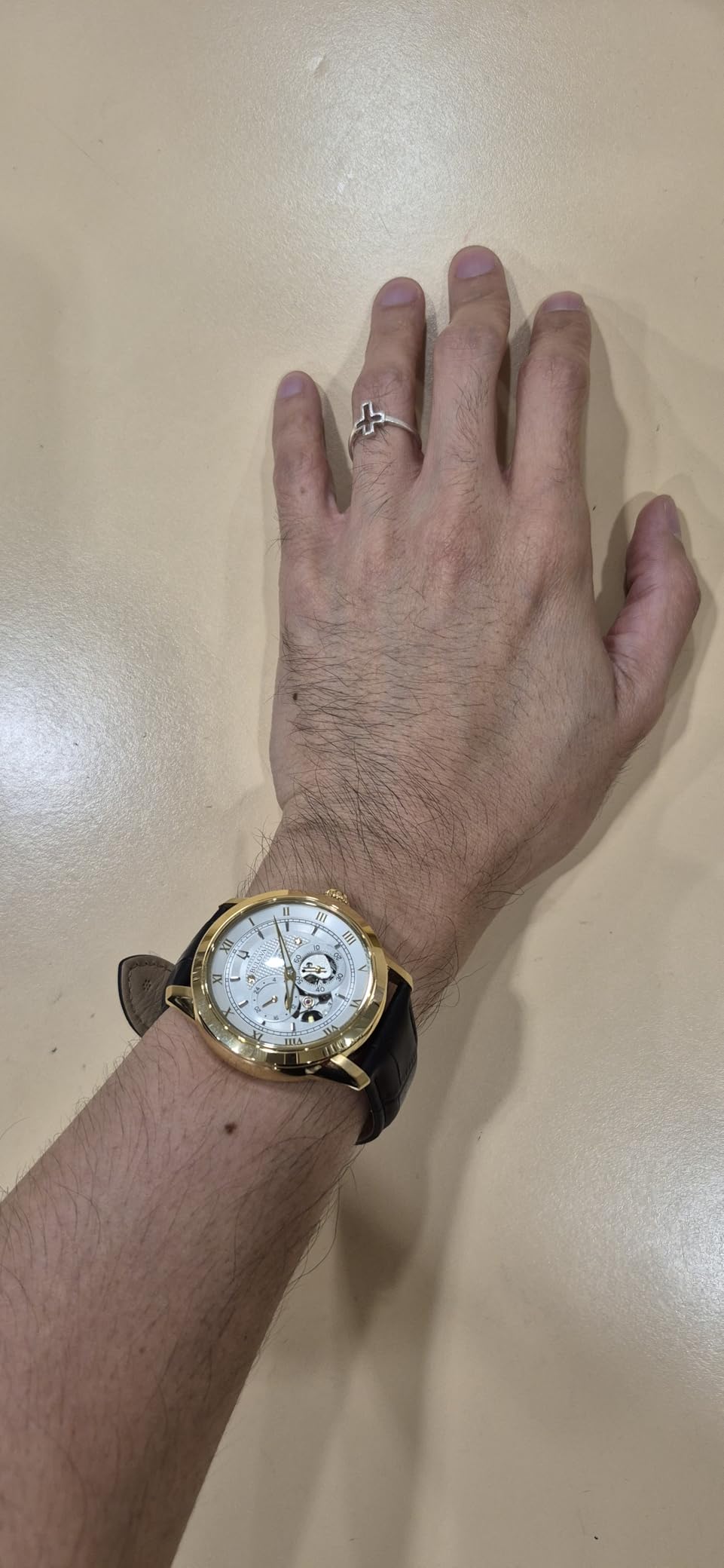 Bulova Men's Classic Sutton 4-Hand Automatic Watch, 24-Hour Sub Dial, Open Aperture, Self-Winding, Exhibition Caseback customer photo 2