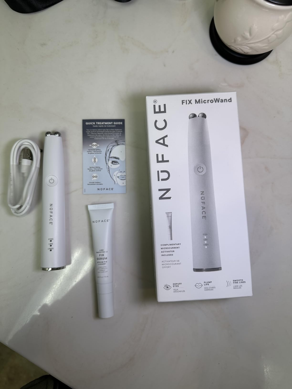 NuFACE FIX MicroWand Microcurrent Facial Device, FDA Cleared - Eyes, Lips & Lines Treatment with Serum Activator - Lip Plumper, Eye Depuffing Wand, Wrinkle & Smile Line Reducer customer photo 2