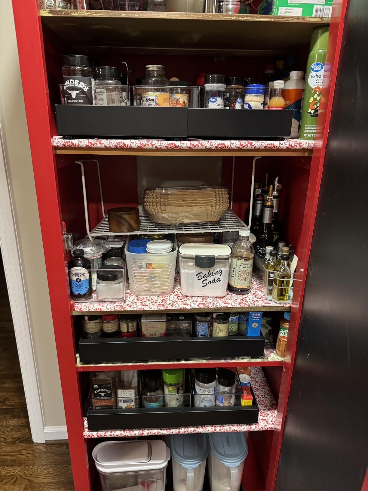 Mustorn 2 Pack Pull Out Cabinet Organizer, Slide Out Drawers for Cabinets, Peel and Stick, Heavy Duty Shelves for Kitchen, Cupboard, Pantry, Bathroom (16.5