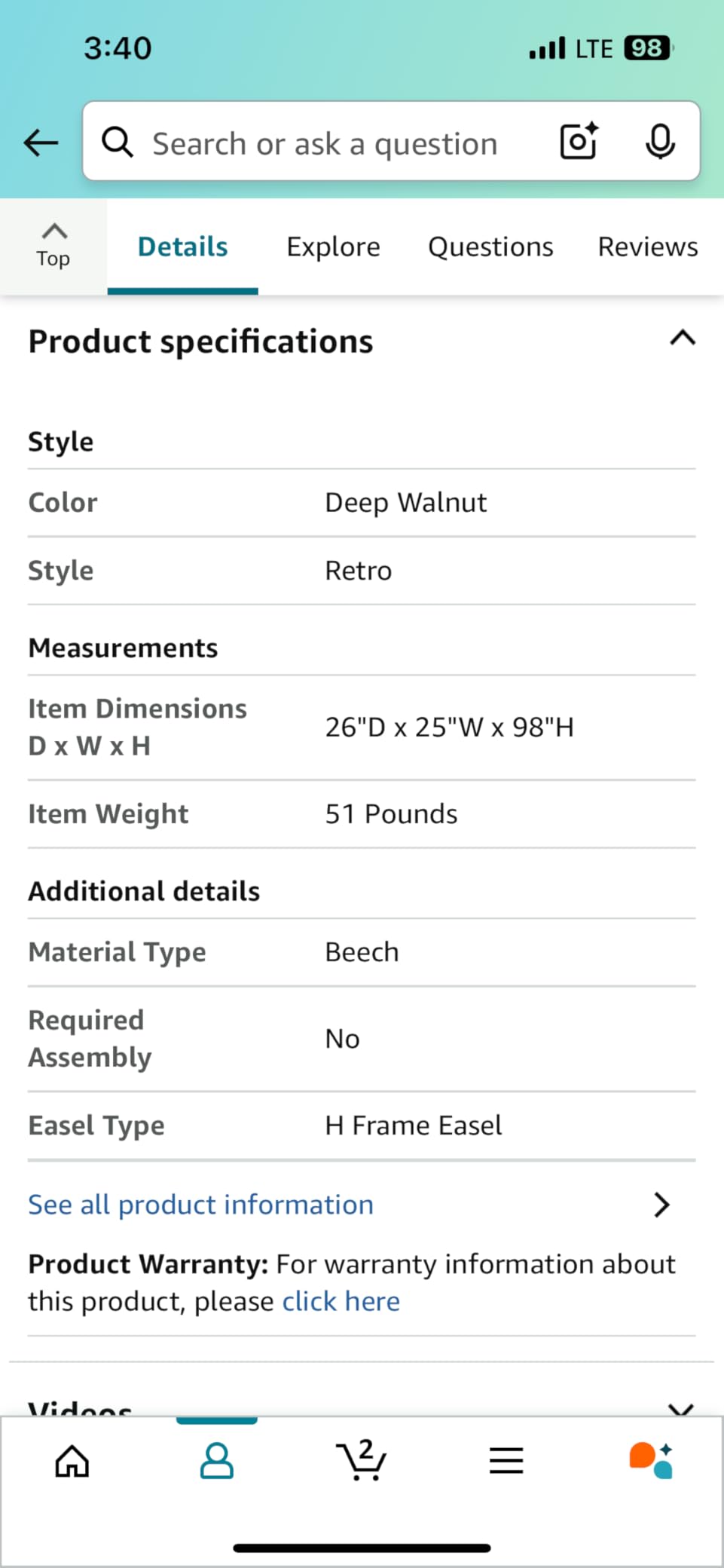 MEEDEN Art Painting Easel: Professional Crank Easel - Heavy Duty Beech Wood Studio H Frame Stand - Height Adjustable 71