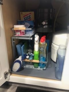 Kitstorack Under Sink Organizer, 2 Tier Under the Sink Storage, Slide out Pull out Cabinet Organizer Shelf, Metal Sliding Drawer for Kitchen Bathroom Pantry Closet Organization Rack, White, 1 Pack customer photo 1