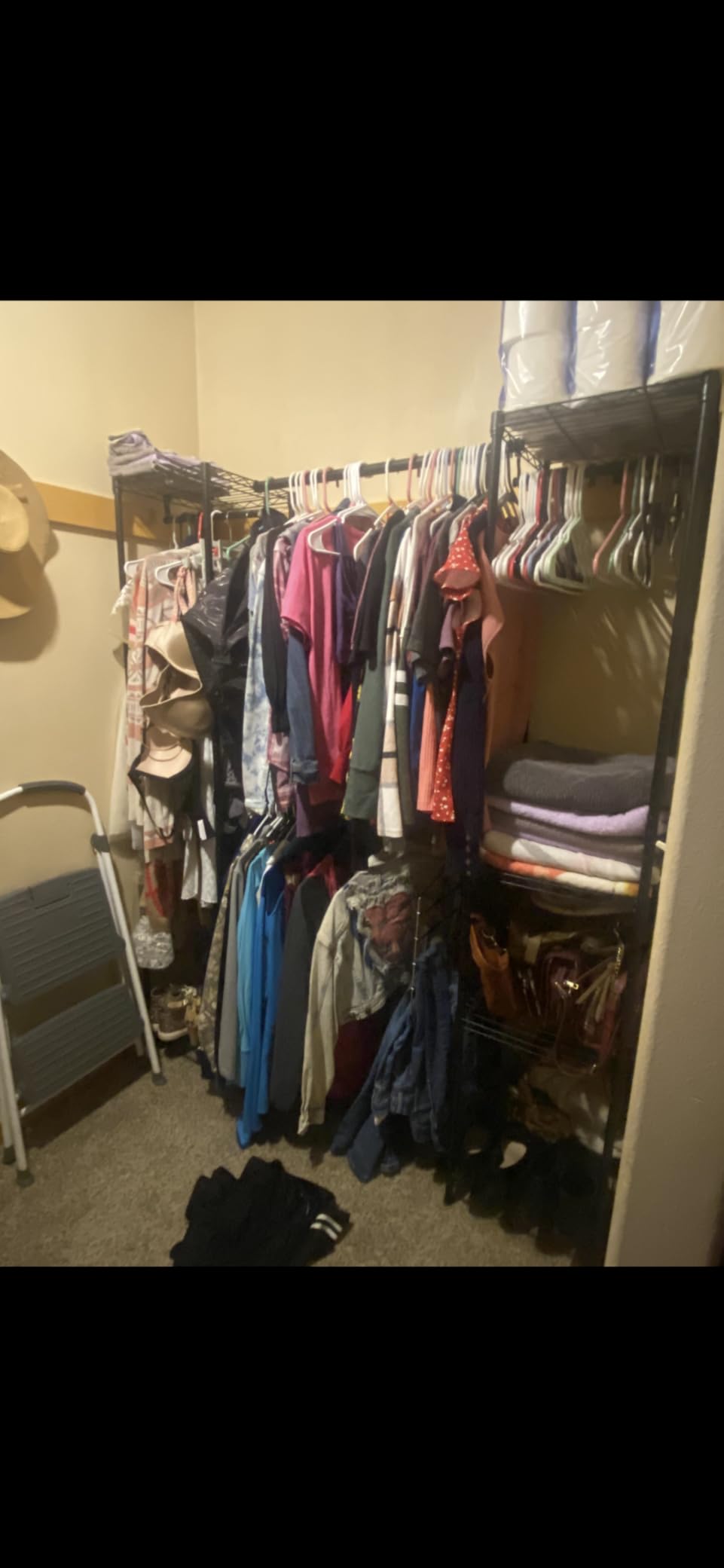 Ulif E7 Heavy Duty Garment Rack, Clothes Organizer and Storage Rack with Expandable Hangers, Metal Clothing Rack with 6 Wire Shelves, (52.3