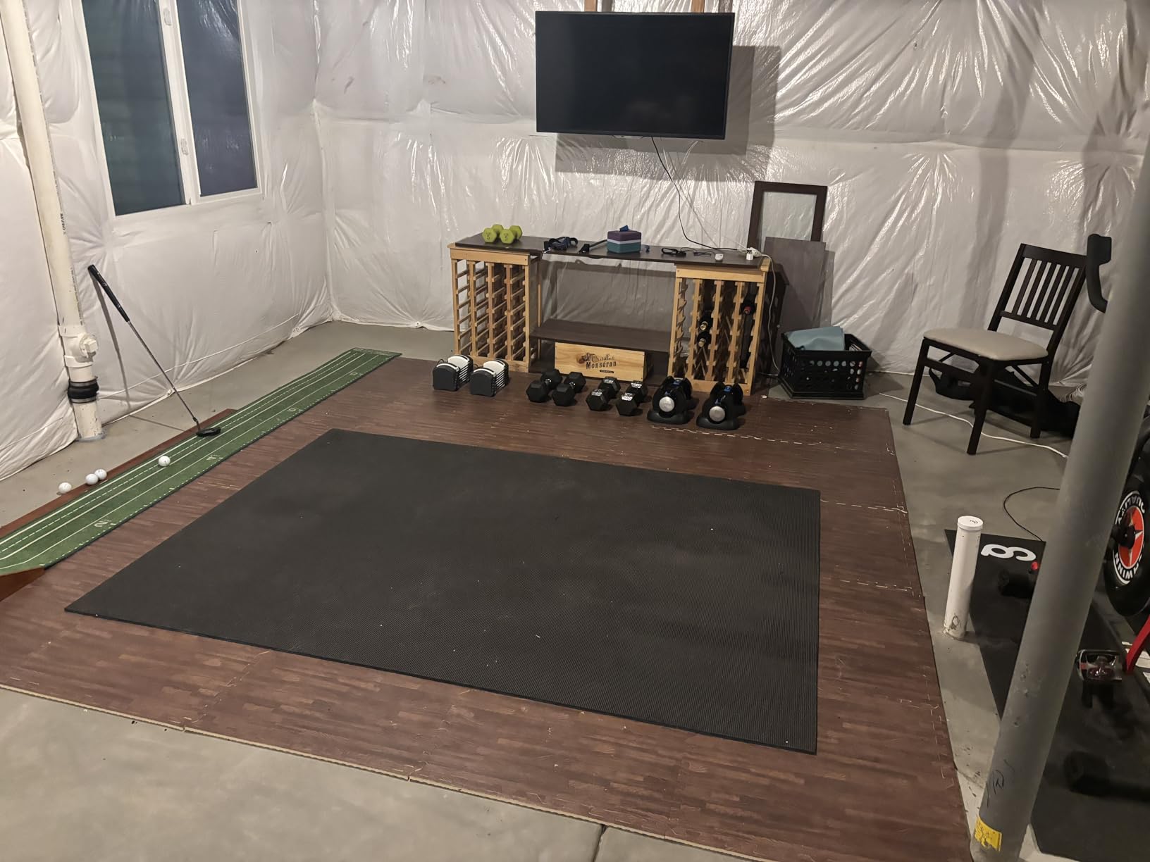 Sorbus Wood Grain Floor Tiles Foam Mat EVA Interlocking Mats Tile 3/8-Inch Thick Flooring Wood Puzzle Exercise Mats w/Borders - Home Playroom Basement, Apartment, Trade Show, Baby, Dance customer photo 2