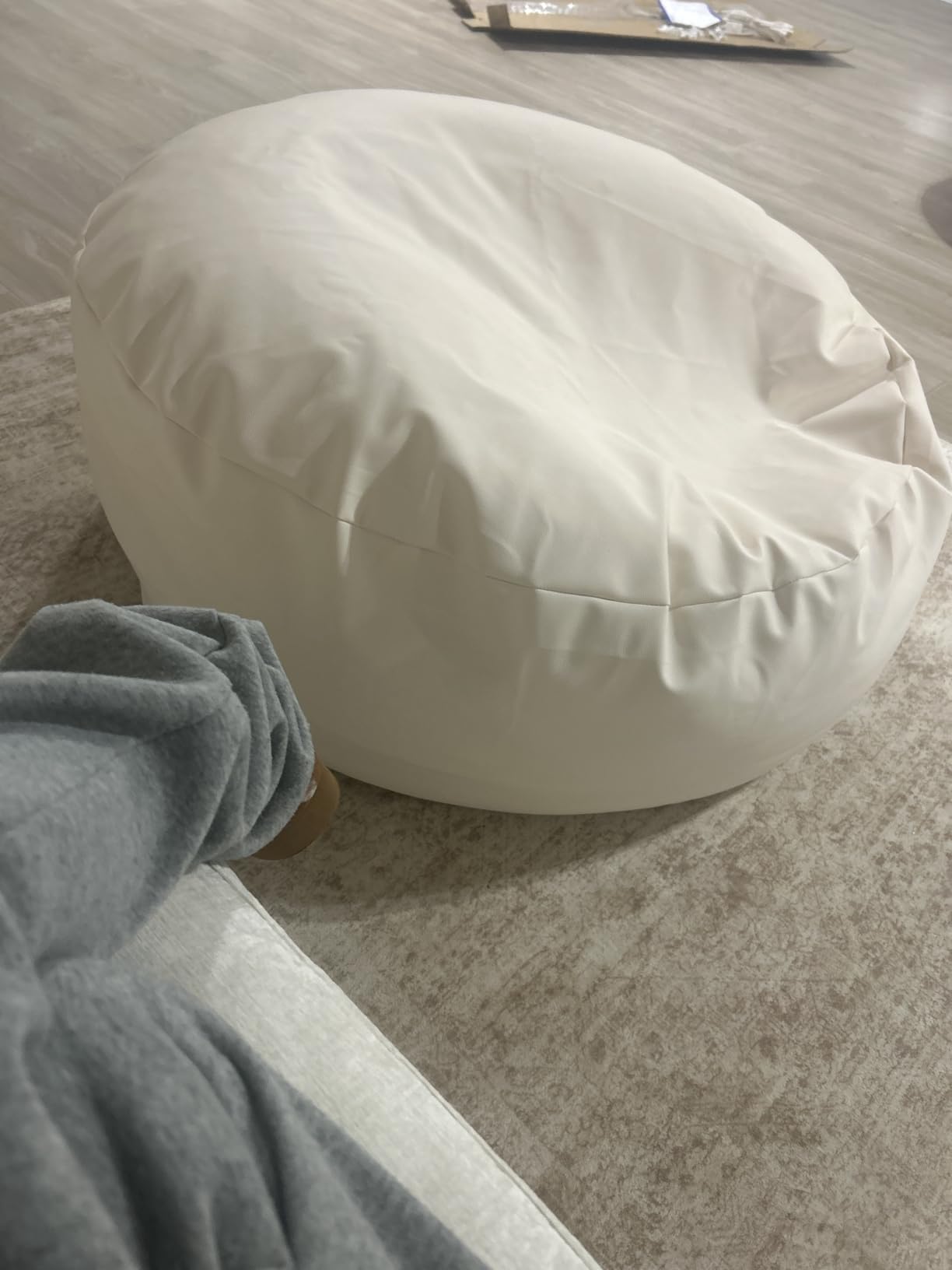 Newborn Posing Beanbag (Unfilled) for Baby Photography | 32 Inch Donut Style Prop Pillow | Durable Vegan Leather customer photo 1