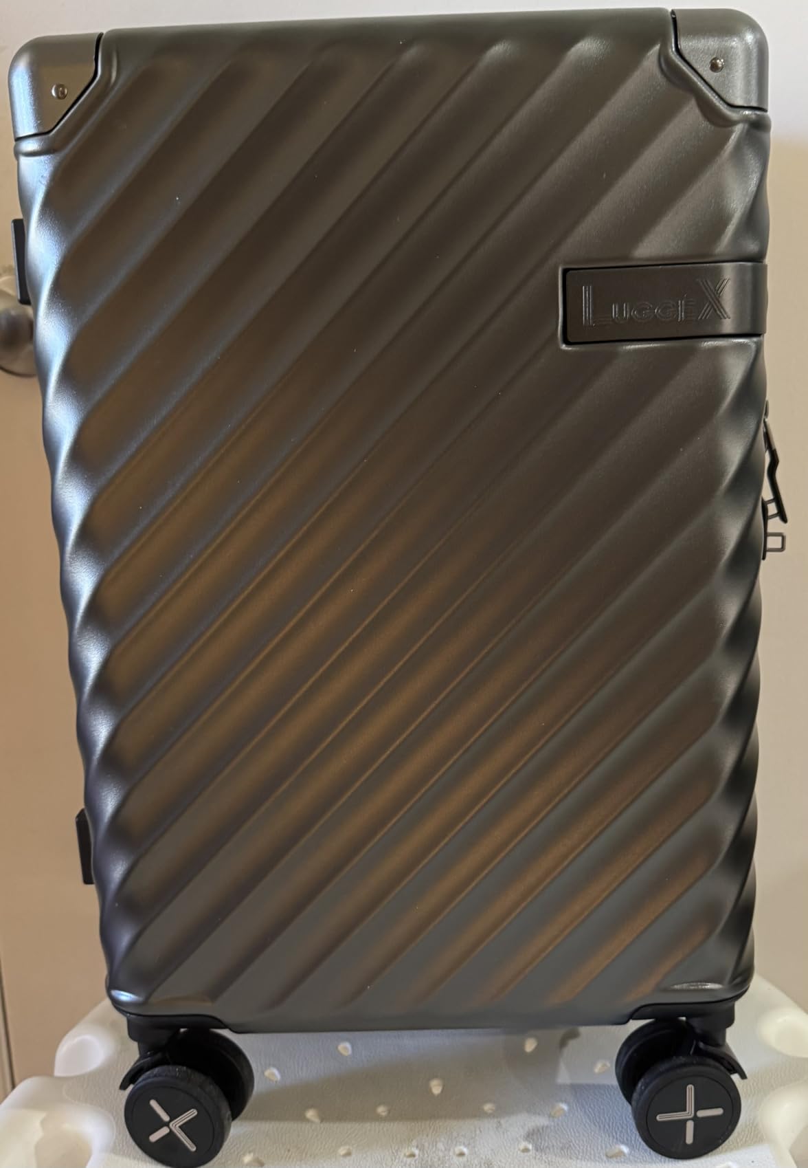 KVC 3 Piece Set Luggage with Spinner Wheels, Polycarbonate Expandable Hard Shell Suitcase (EX-Core, Navy, 3 Piece Sets) customer photo 2