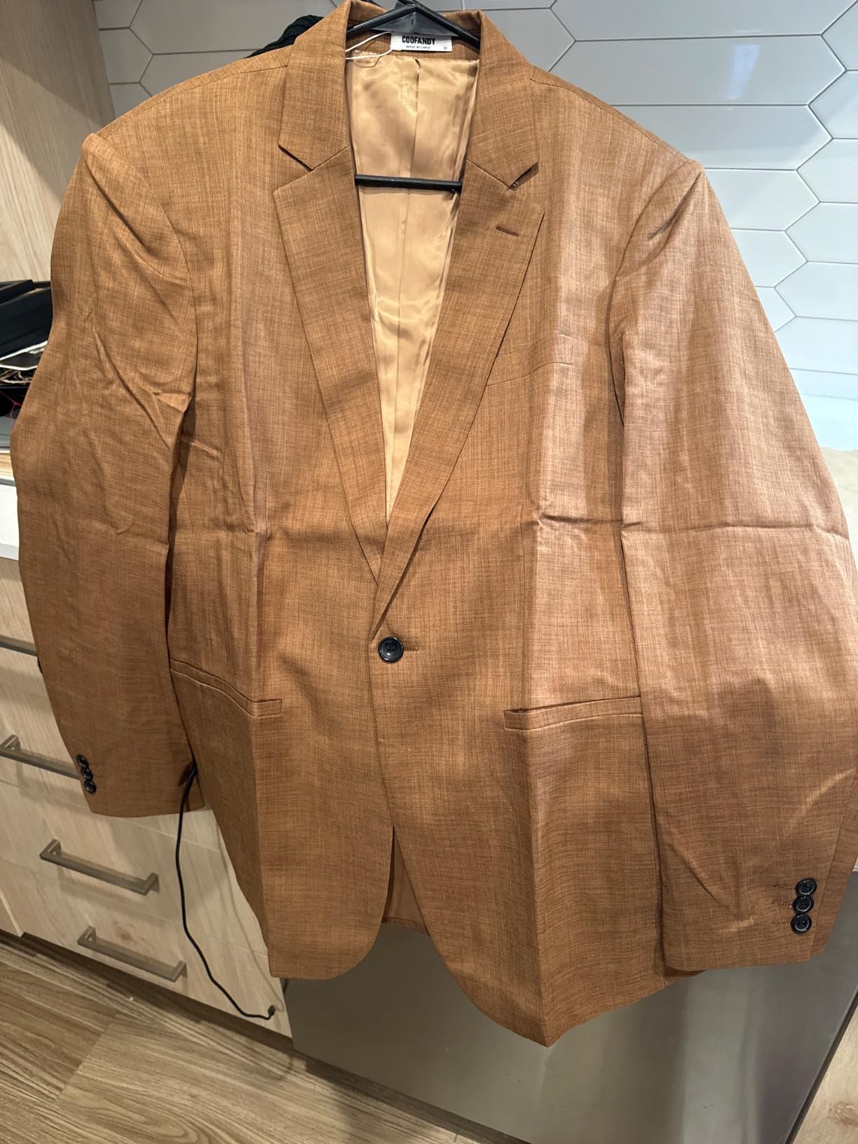 COOFANDY Men's Smart Wash Blazer Regular Fit Cotton Sport Coat Casual Suit Jacket customer photo 2