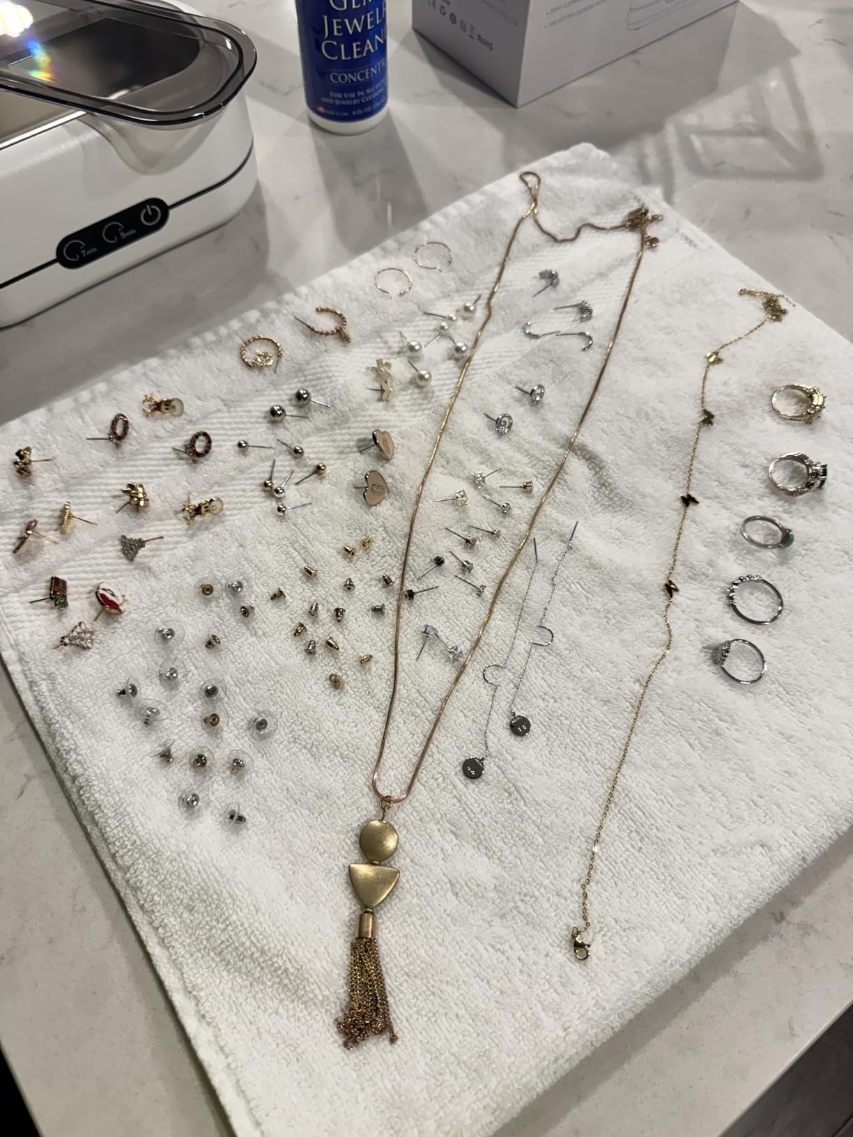 Ultrasonic Jewelry Cleaner, 48KHz Ultrasonic Cleaner Machine for Jewelry, Eyeglasses, Rings, Watch Strap, Dentures-Dual Cleaning Modes, 304 Stainless Steel Tank customer photo 1