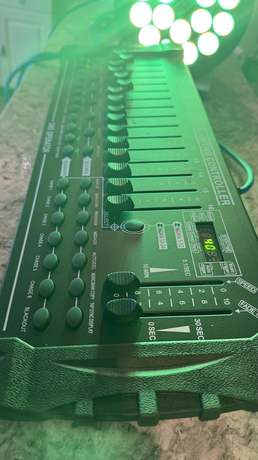 DMX512 DJ Controller 384CH DMX Cotroller Use for Program Editing of Bar Club Live Lights Show Support 30 Banks 8 Scenes 24 Fixtures Stage Lighting Console customer photo 1