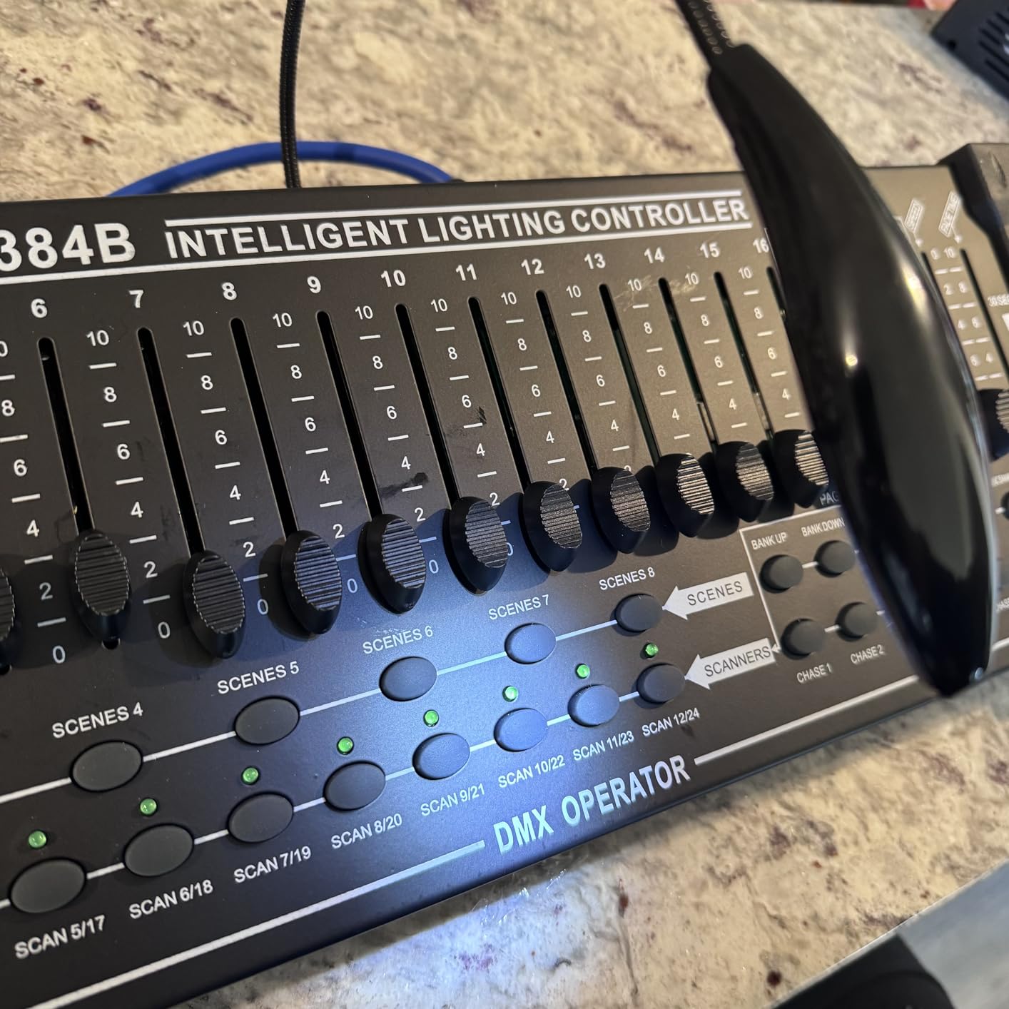 DMX512 DJ Controller 384CH DMX Cotroller Use for Program Editing of Bar Club Live Lights Show Support 30 Banks 8 Scenes 24 Fixtures Stage Lighting Console customer photo 2