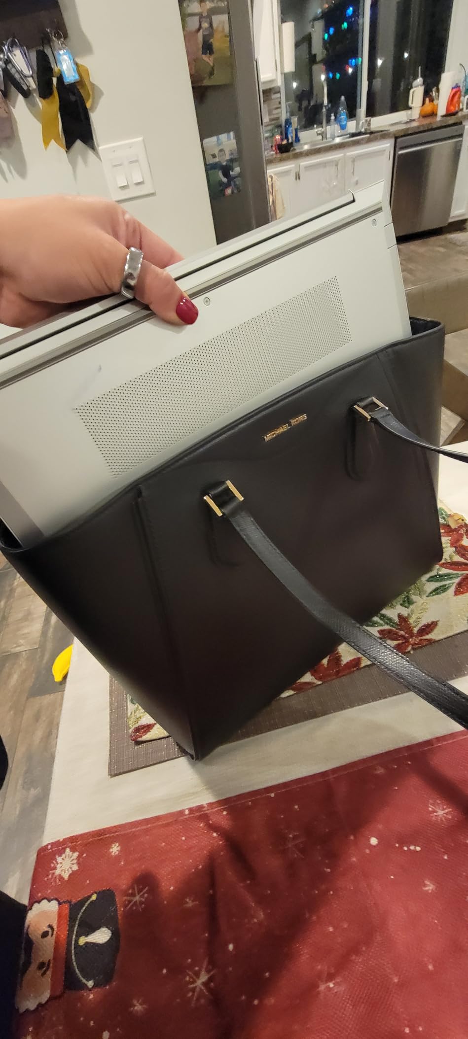 Michael Kors Women's Taryn Large Multi-functional Top-zip Tote Bag customer photo 1