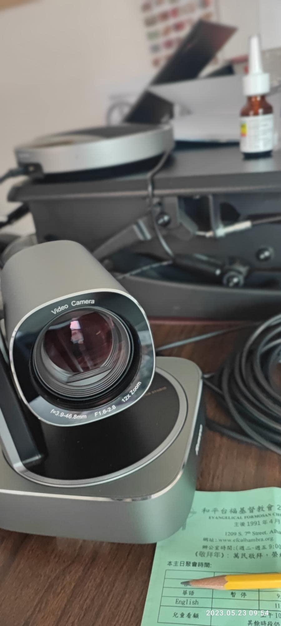 Tenveo 4K PTZ Conference Room Camera System, AI Auto-Tracking 12X Optical Zoom USB3.0 HDMI PTZ Camera and Bluetooth Speakerphone with 2 Expansion Mics Kit Wide Angle for Large Room Meetings customer photo 1