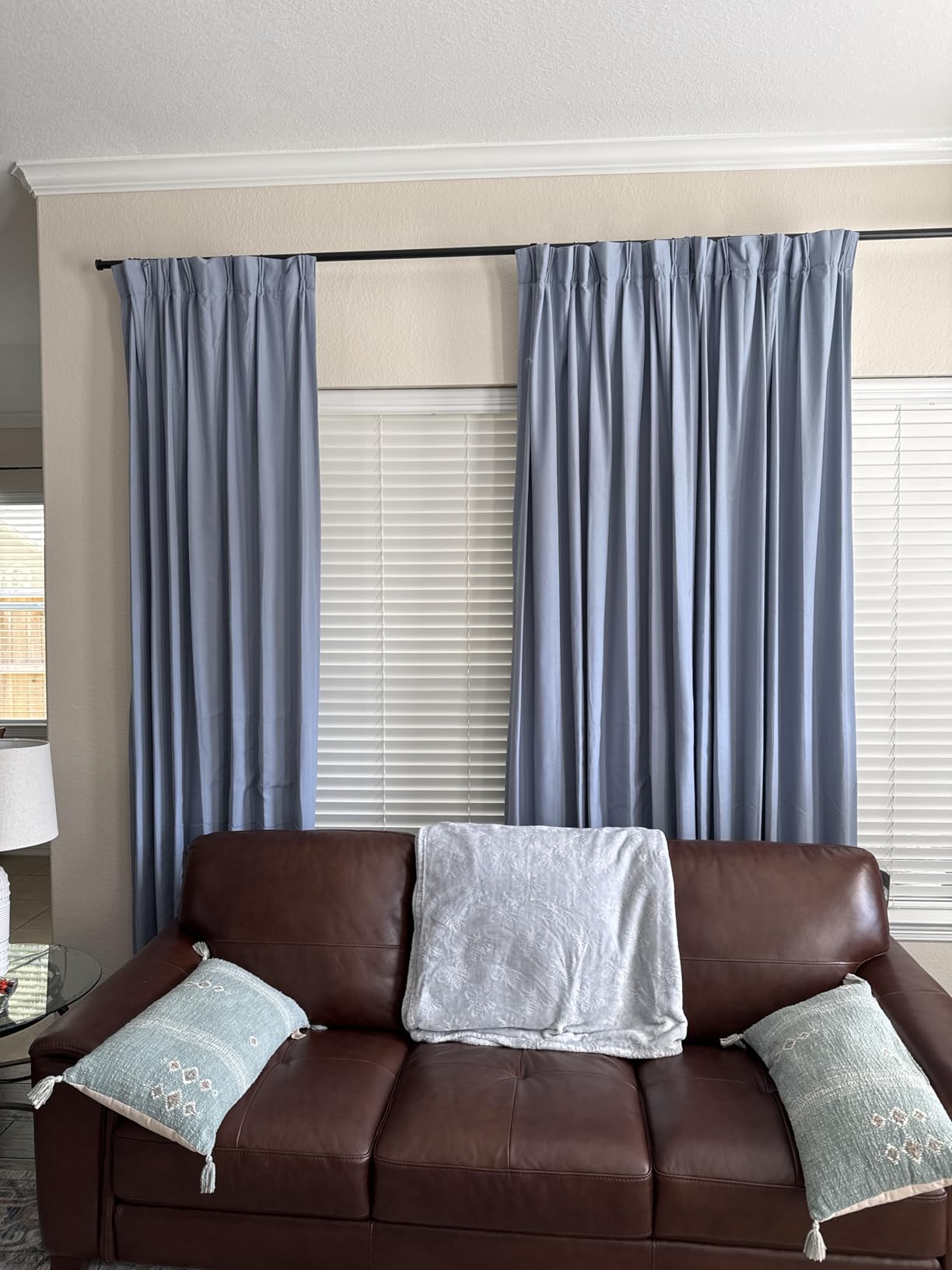 Flax Linen Black Out Curtains for Bedroom Windows 96 Inch Long 2 Panels Pinch Pleated 2 Layer Back Tab Insulated Thermal Blackout Curtain Living Room Earthy Tone Cream Beige Drapes 96 Inch Length customer photo 1