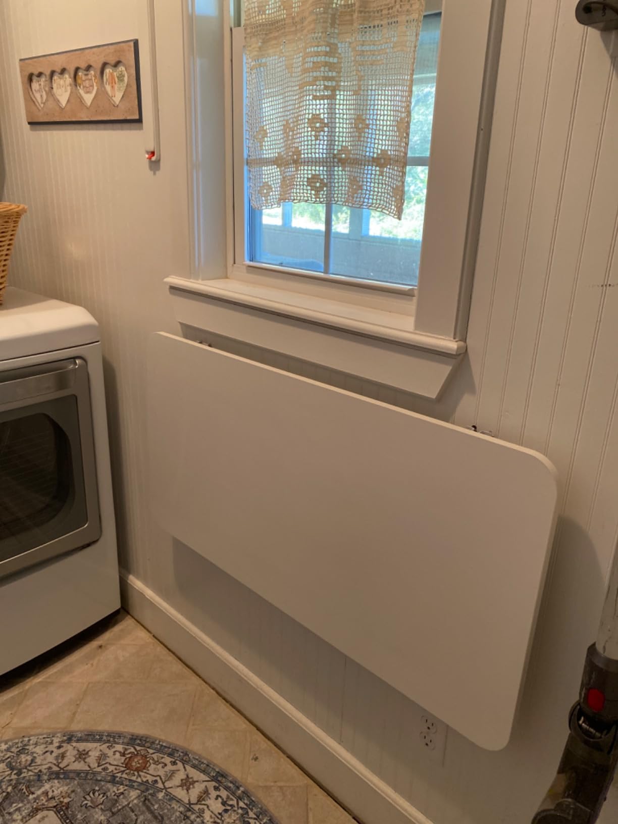 Laundry Folding Table, 32'' x 16'' Wooden Wall Mount Desk, Laundry Table for Folding Clothes customer photo 2