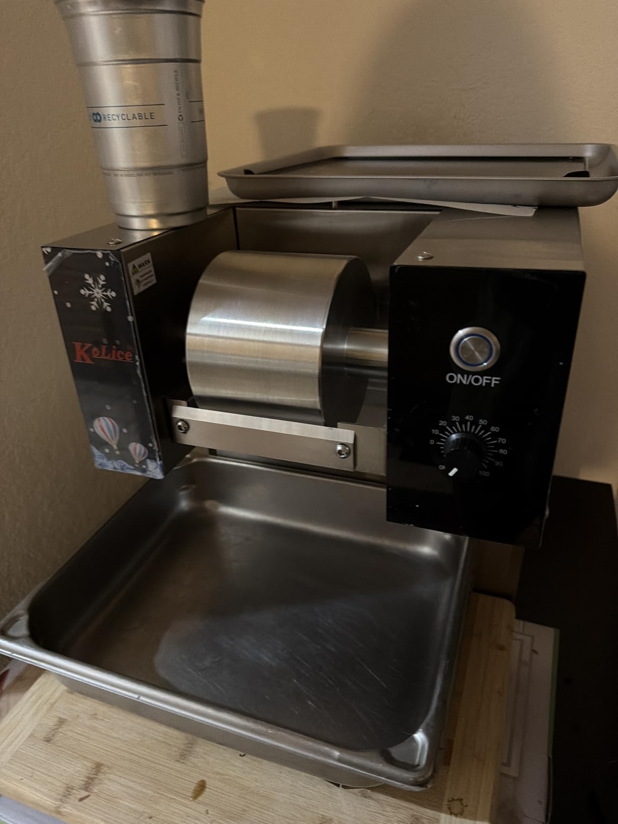 VEVOR Commercial Snowflake Ice Machine, 176.4LBS/24H Snowflake Ice Maker, Stainless Steel Ice Shaver Machine, Electric Snow Cone Maker, Air Cooling System customer photo 1