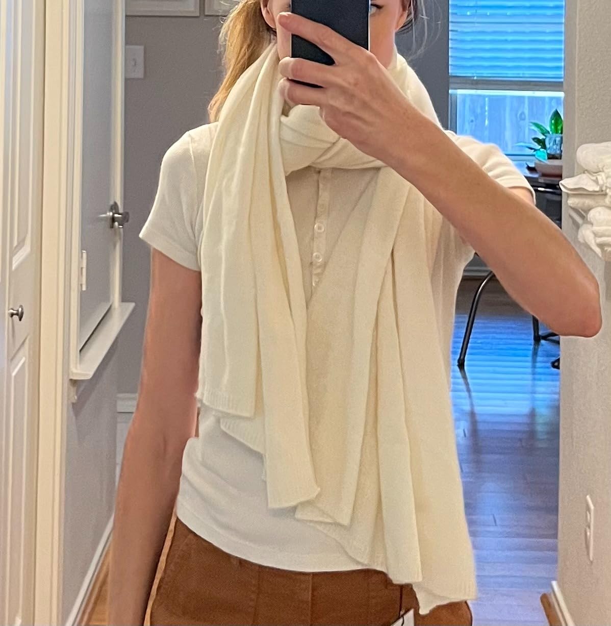 Luxury 100% Cashmere Wrap Soft Scarf Stole Knitted Shawl for Women Wayfarer Travel Extra Large 87