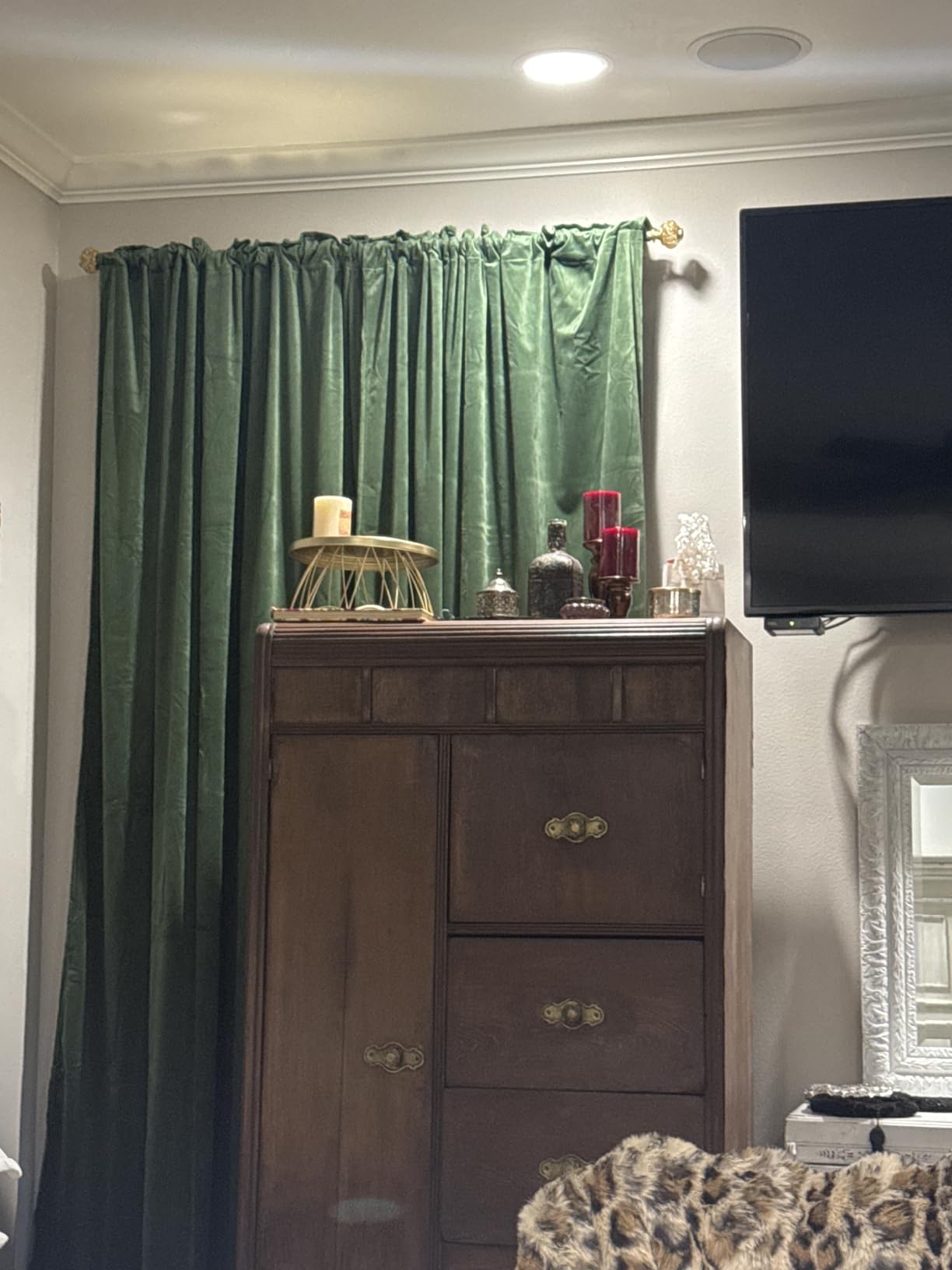 Nemia Dark Green Velvet Curtains Thermal Insulated Blackout Curtain for Bedroom Window Living Room Darkening Luxury Vintage 84 Inches Long Heavy Drapes Panels Back Tab Set of 2 customer photo 1