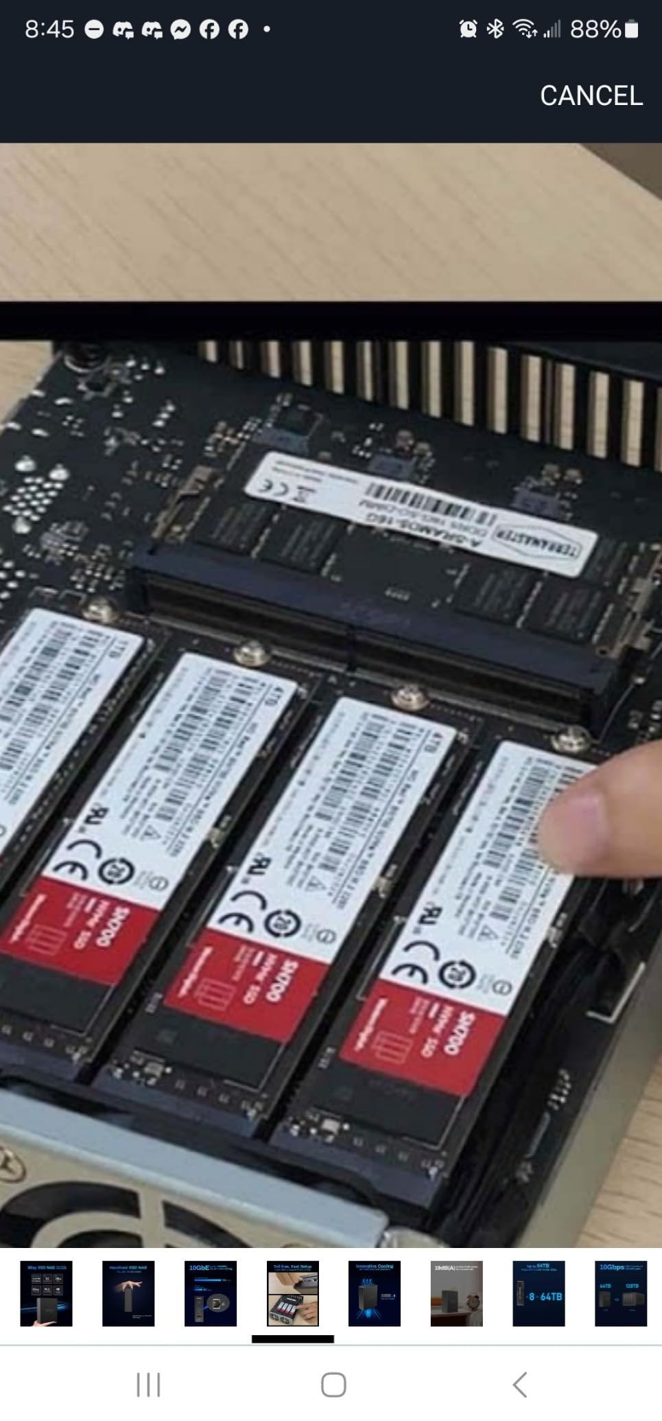 TerraMaster F8 SSD Plus NAS - 8Bay All SSD NAS Storage Core i3 8-Core 8-Thread CPU, 16GB DDR5 RAM, 10GbE Port, 8 Heat Sinks Included (Diskless) customer photo 1