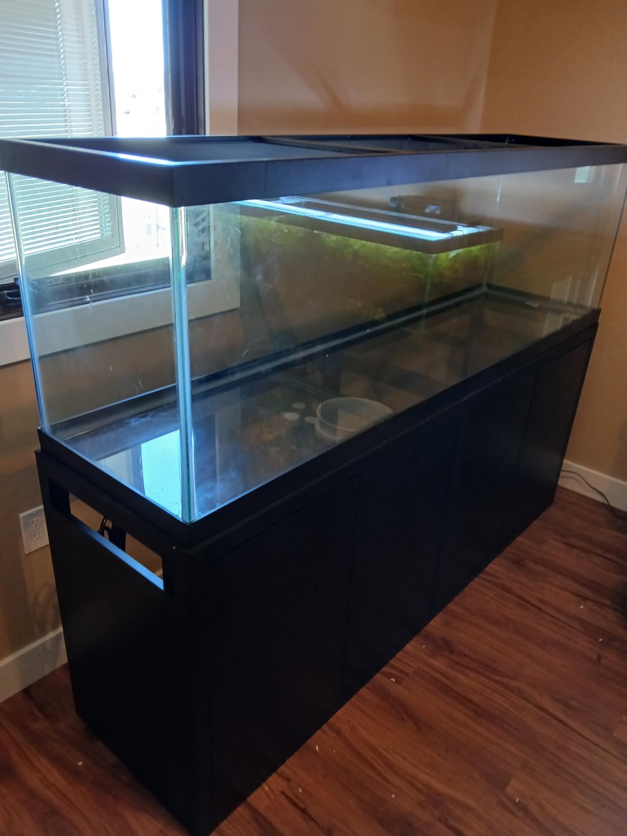 GDLF 125-150 Gallon Fish Tank Stand, Heavy Duty Metal Aquarium Stand with Power Outlet and Cabinet for Fish Tank Filters and Accessories,72.8