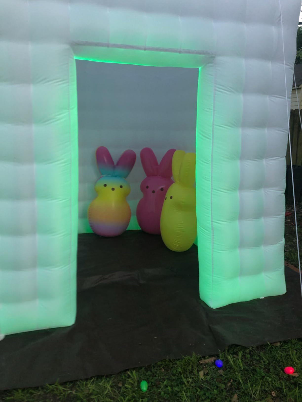 SAYOK Inflatable Photo Booth Backdrop with LED Light is Suitable for Outdoor Events, Birthday Parties, Photo Booth Backdrop for Wedding, Event, Show(Logo not Include) customer photo 1