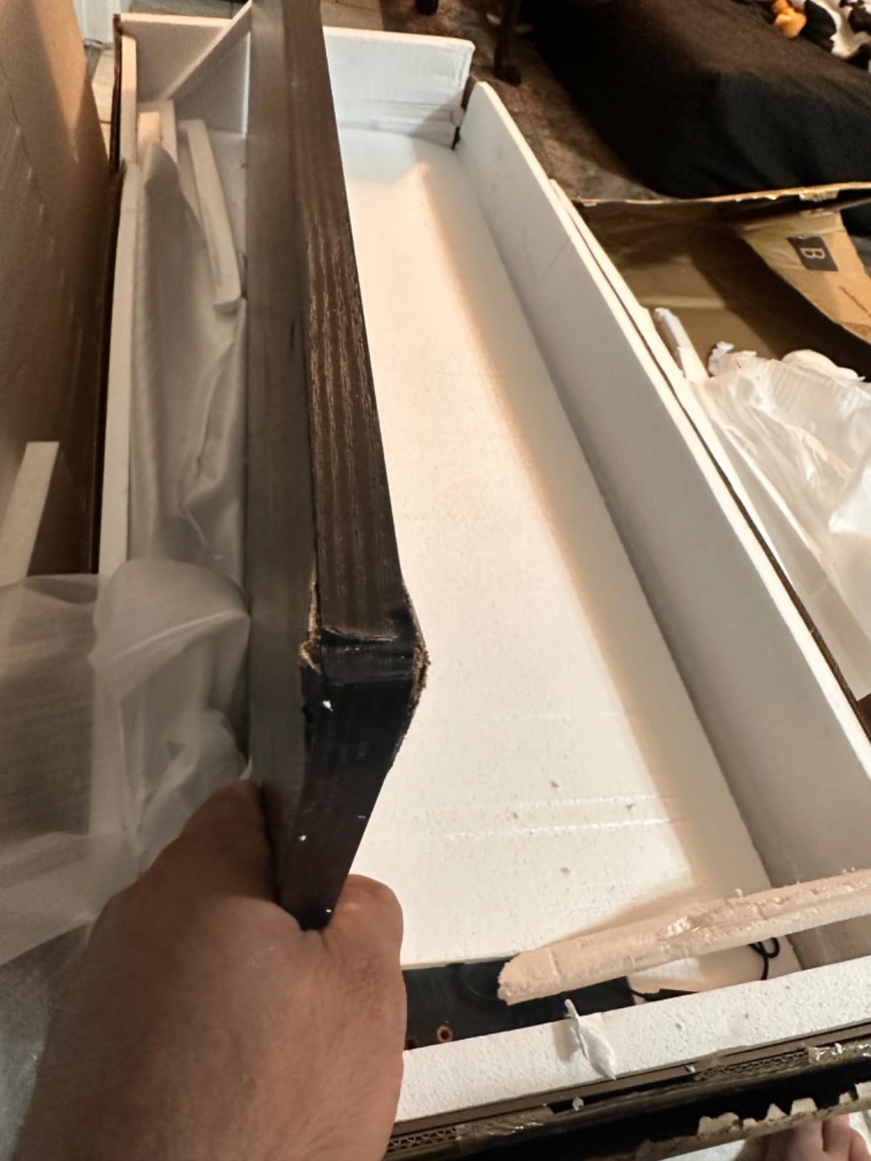 BELLEZE 55-90 Gallon Aquarium Stand with LED Lights, Fluted Cabinet For Fish Tank Accessories Storage, Heavy Duty Metal & Power Outlets, 1200 LBS Capacity, Turtle Tank Reptile Terrarium, Black Ebony customer photo 1