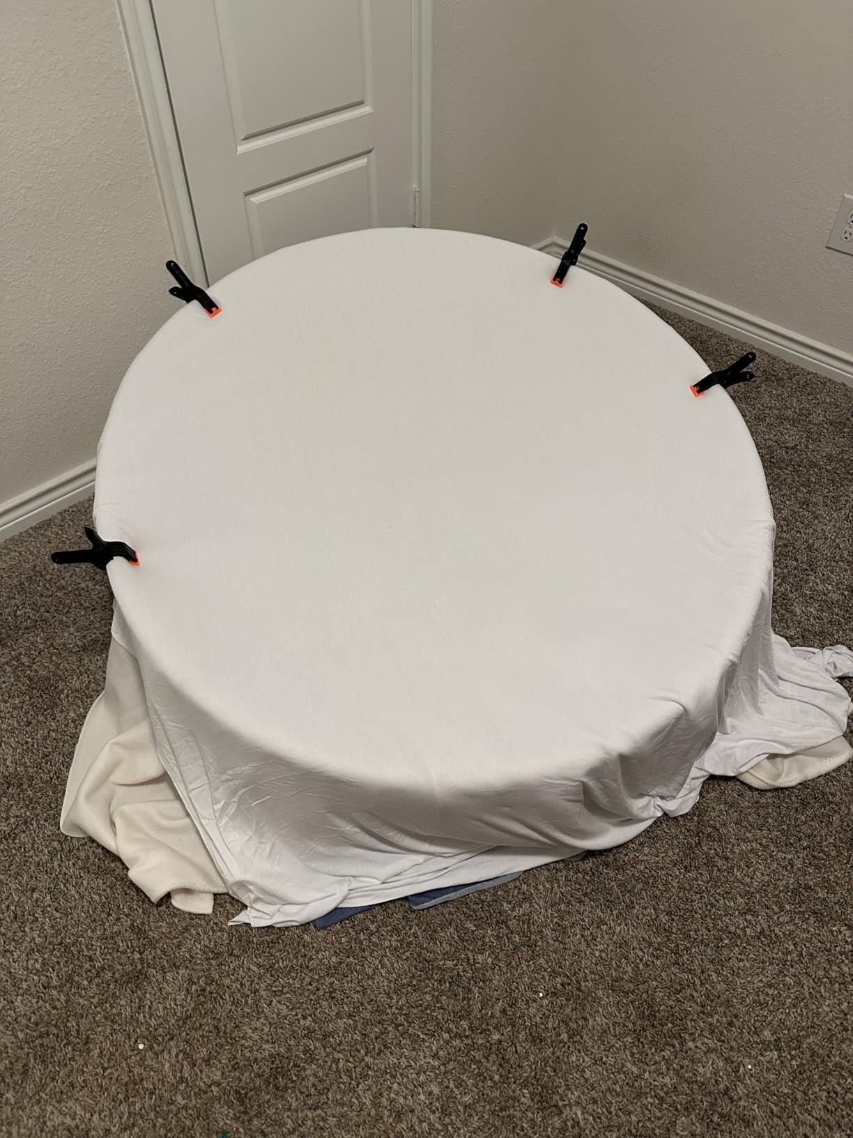 Newborn Photography Props Posing Table with Beanbag (Unfilled), 6 Clips Baby Photoshoot Stand Infant Backdrop Support Stand customer photo 1