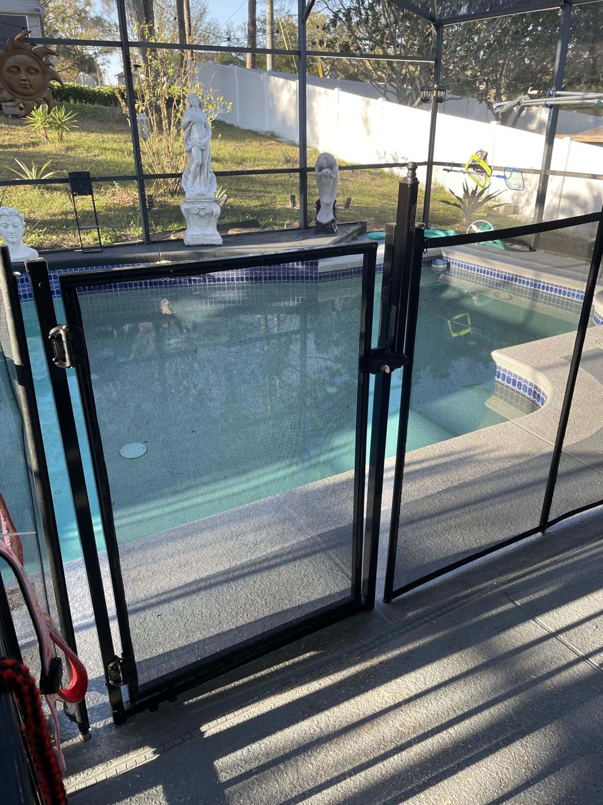 All Safe Pool Fence Door Gate Kit - 4-Foot Black Self-Closing Pool Gate for Decks, Lockable & Easy DIY Installation - Safety Swimming Pool Gate for Kids & Inground Pool Fencing, Durable U-Safe Frame customer photo 2