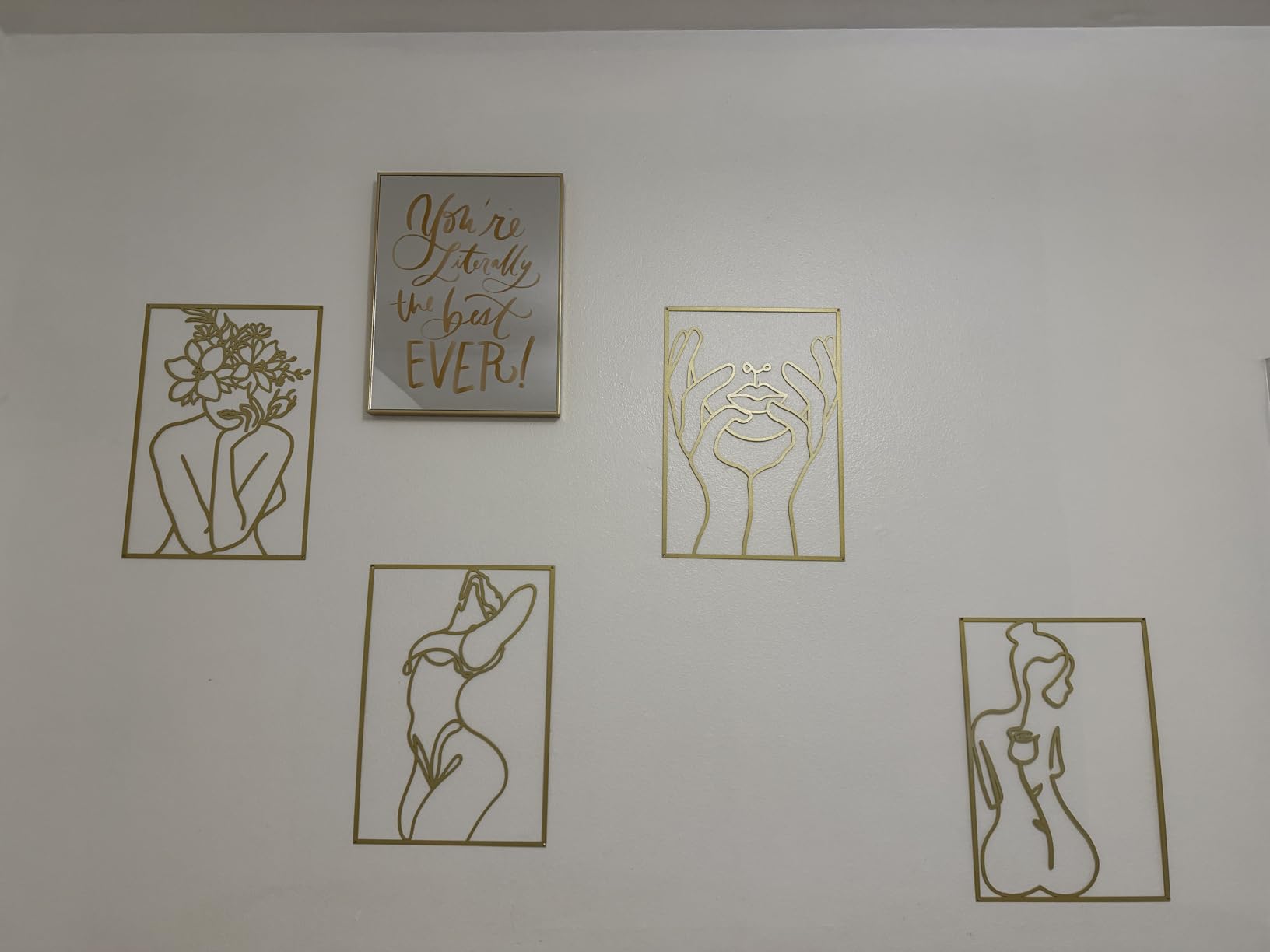 Glamativity Large 4 Pcs Colorful And Black Double-Sided Gold Leaf Metal Wall Art, 22.5 x 15.7'' Botanical Abstract Wall Décor Metal Leaf with Frame, 3D Textured Sculptures customer photo 1