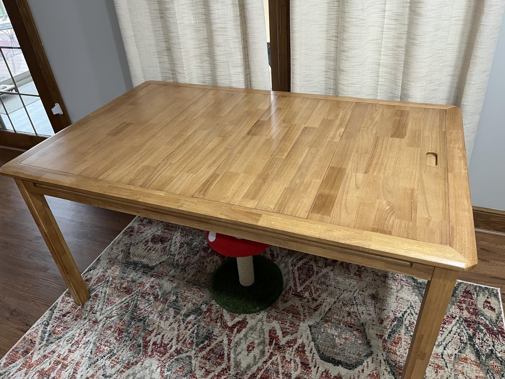 Board Game Table with Removable Table Top, Seats 4 to 6 Players with 57in x 33in Play Area, Includes Play Mat, Detachable Cup Holders and Dice Trays customer photo 1