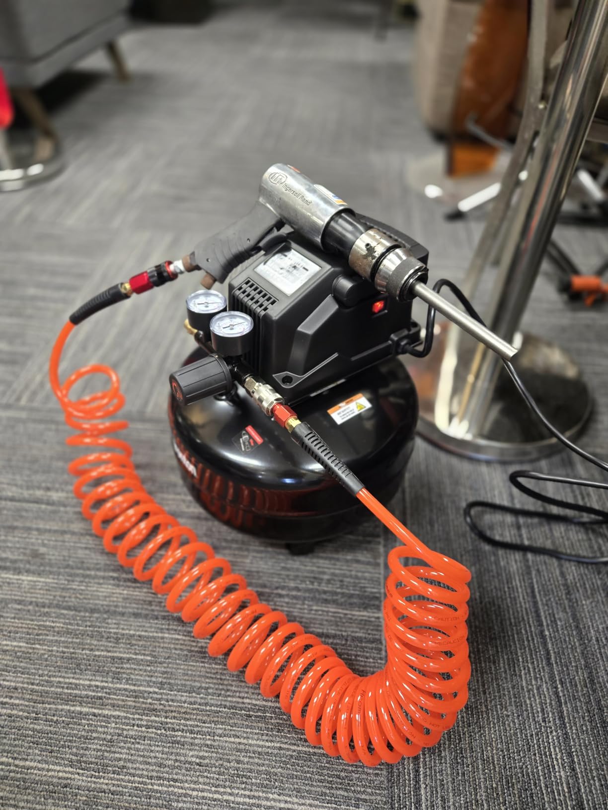 Ironton Oil-Free Pancake Air Compressor, 0.3 HP, 3 Gallons, 110 PSI customer photo 1