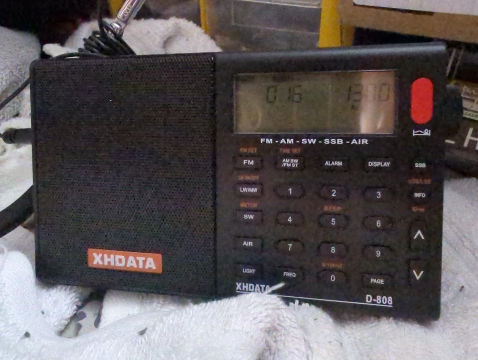 XHDATA D808 Portable AM FM SW LW Air Band Shortwave Radio SSB RDS Multi Band Digital Radio Speaker with LCD Display Alarm Clock External Antenna customer photo 1