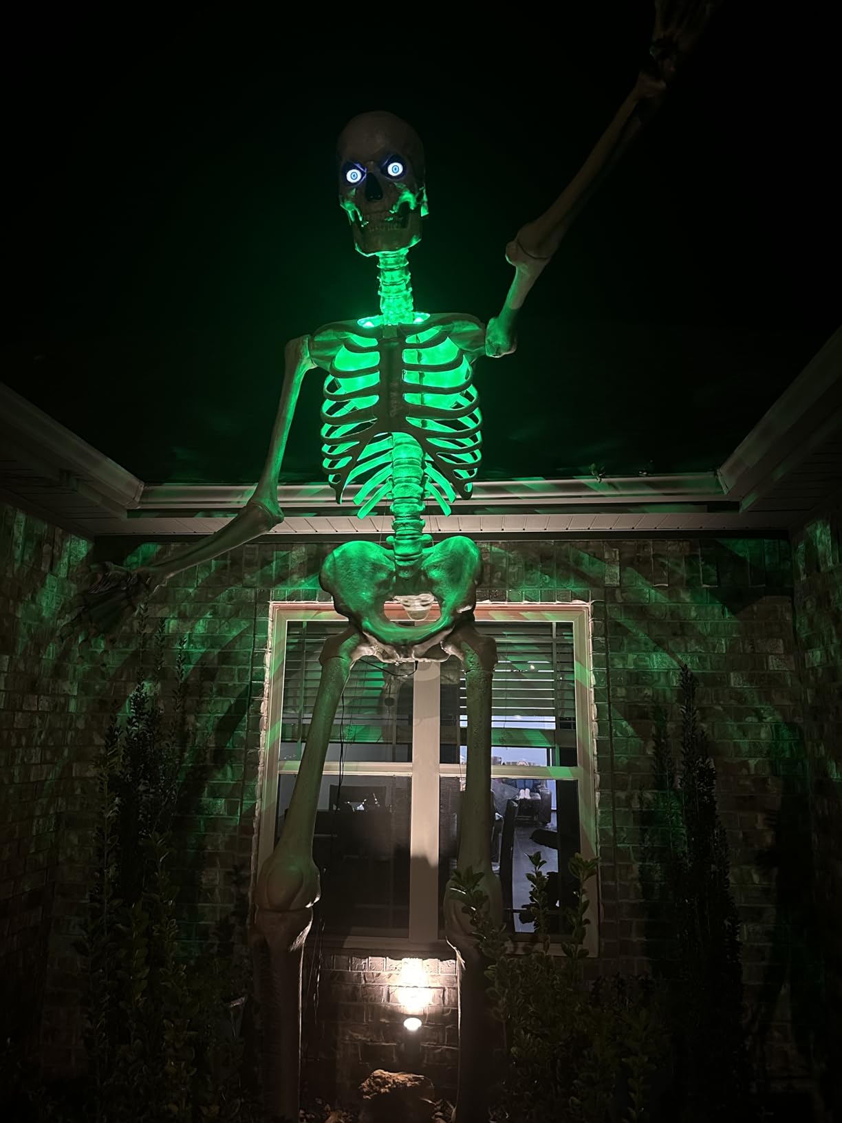 12 ft Skeleton Lighting Kit, (Not Include Skeleton) Remote Control Led with 3 Lighting Mode for Giant Skeleton, Halloween Decoration Light Outdoor, Accessories for Scary Skeleton customer photo 1