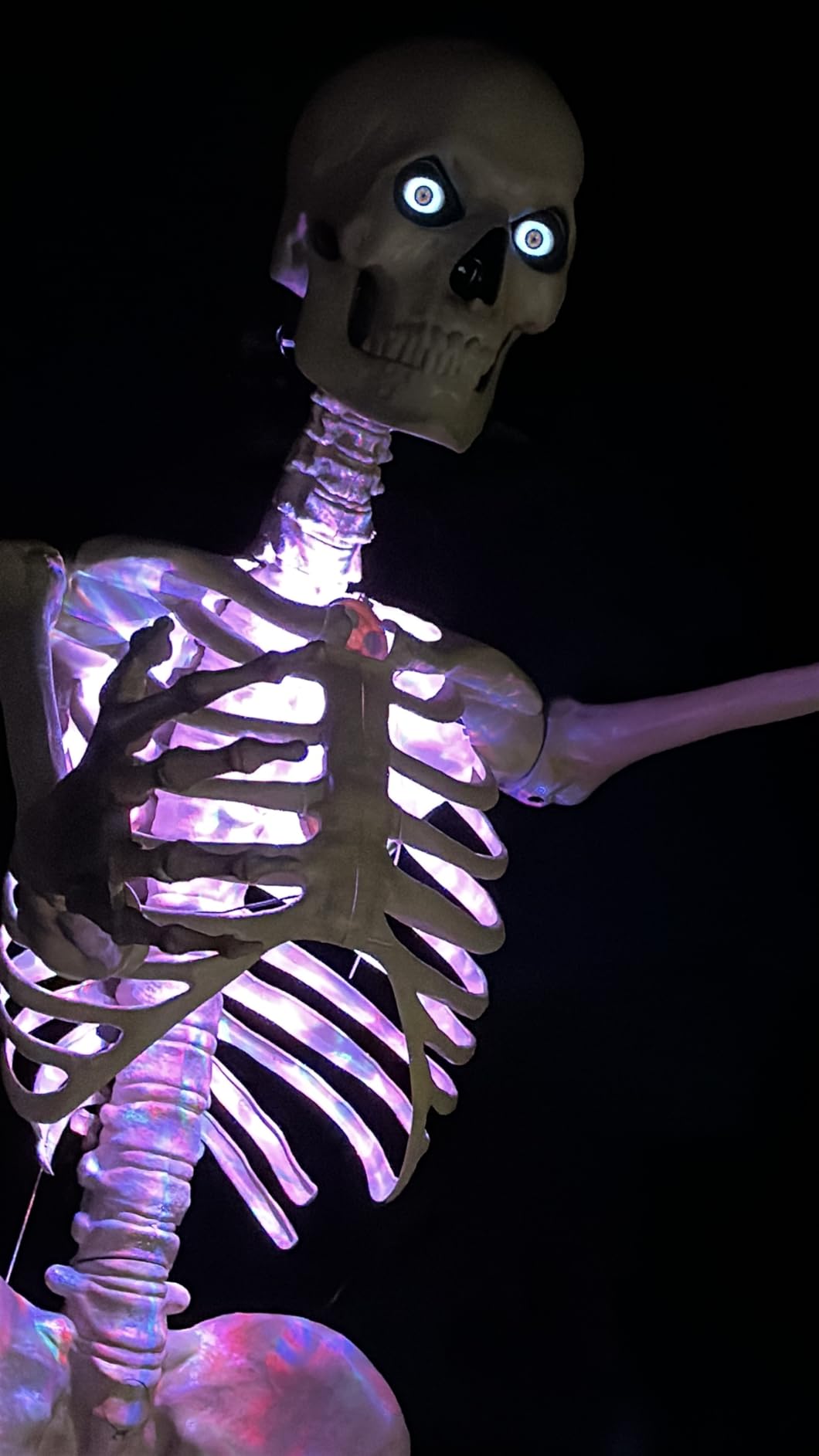 12 ft Skeleton Lighting Kit, (Not Include Skeleton) Remote Control Led with 3 Lighting Mode for Giant Skeleton, Halloween Decoration Light Outdoor, Accessories for Scary Skeleton customer photo 2