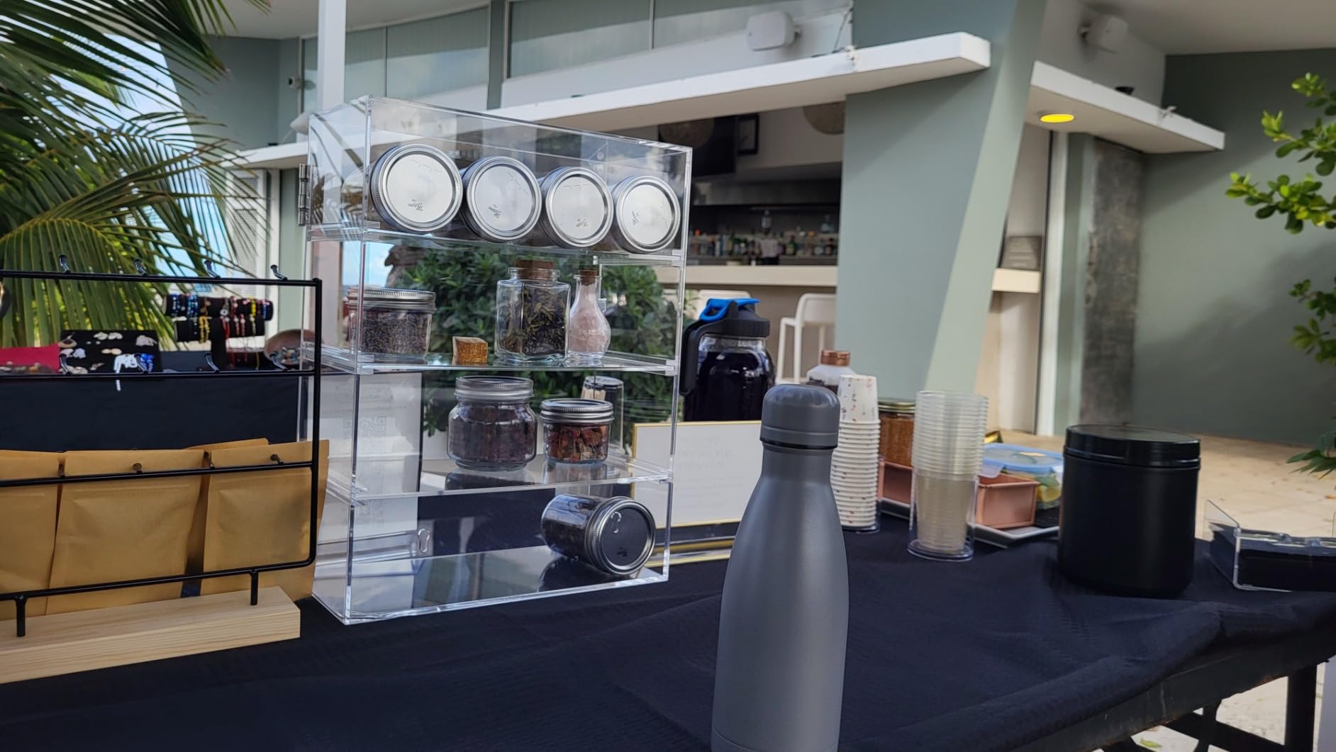 Acrylic Display Case with Lock Key 4 Tier Clear Display Case Locking Cabinet for Collectibles Figure Knife Rock Perfume Countertop Retail Showcase customer photo 1