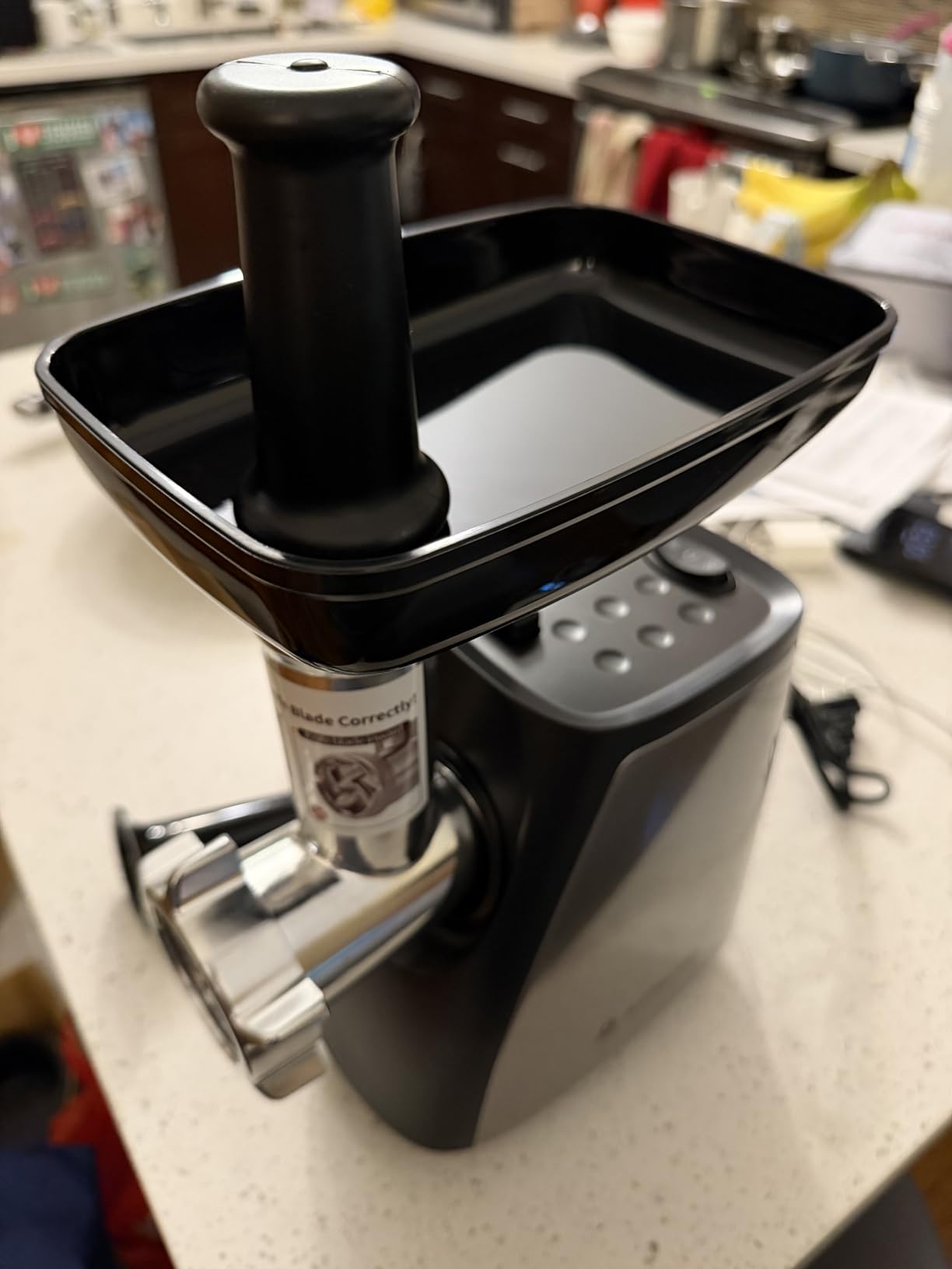 AAOBOSI Meat Grinder, 4-In-1 Meat Grinder Electric [2800W Max] with 3 Slice, Shred Blades, 2 Blades, 3 Plates, Sausage Stuffer, Kubbe Kit, for Home Kitchen Use, Stainless Steel customer photo 1