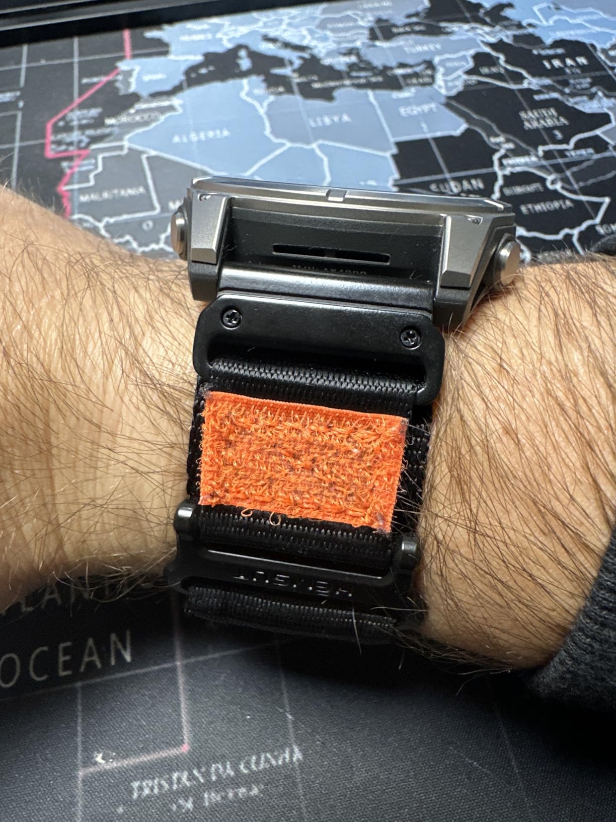 fēnix® 8 - 47 mm, AMOLED, Sapphire, Premium Multisport GPS Smartwatch, Long-Lasting Battery Life, Dive-Rated, Built-in LED Flashlight, Titanium with Spark Orange/Graphite Band customer photo 2