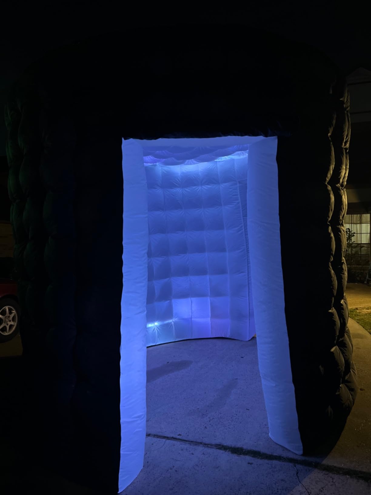 Inflatable Photo Booth Enclosure 10x10x9FT for 360 Photo Booth Machine, Portable 16 Colors LED Dimmable Shooting Photobooth Tent with Remote, 2 Doors, Inner Air Blower for Wedding Birthday Parties customer photo 2