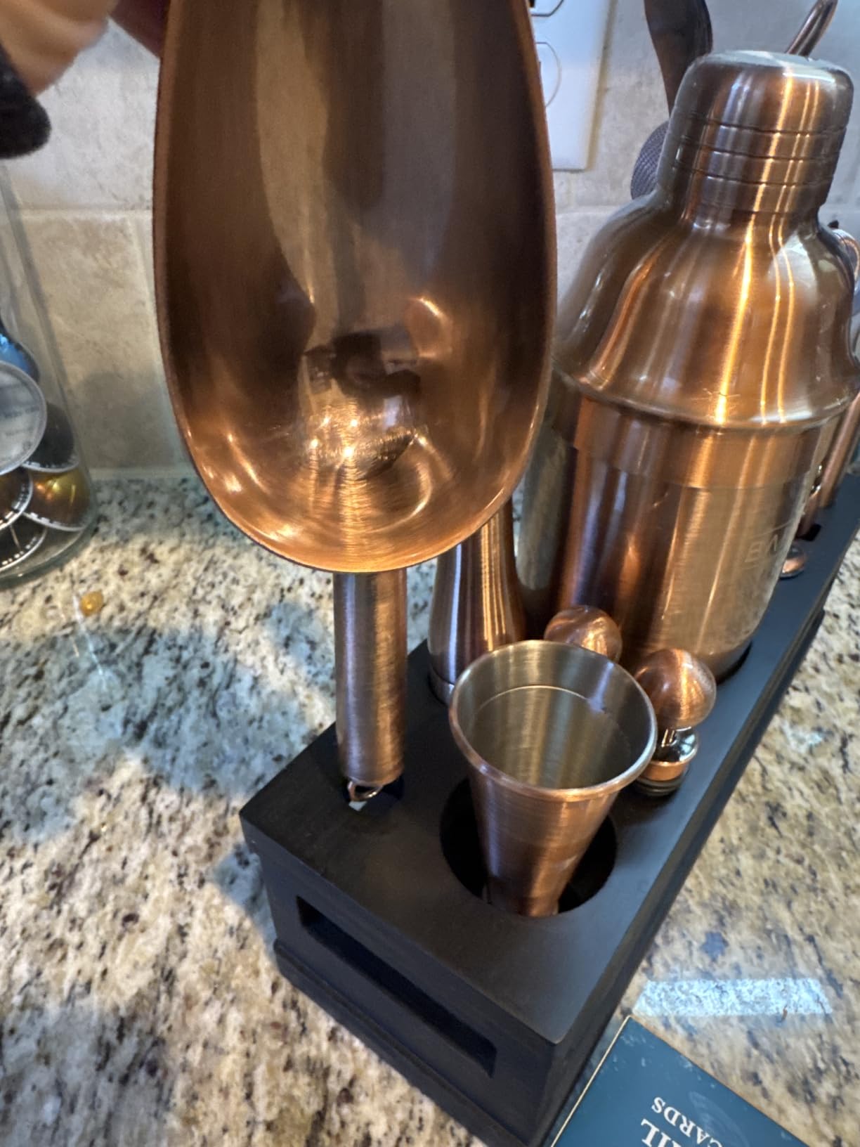 BARE BARREL Mixology Bartender Kit Bar Set | 16-Piece Cocktail Shaker Set | Martini Barware Mixing Tools for Home Bartending | Incl. 35 Recipe Cards | Gift Set (24oz Cobbler Shaker, Silver/Black) customer photo 1