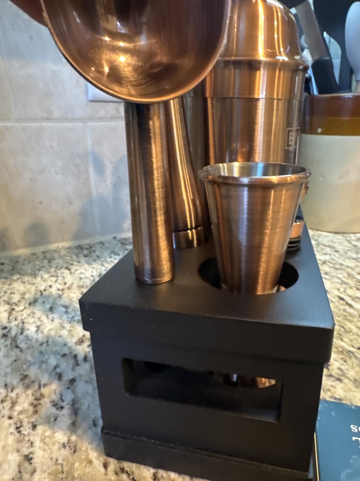 BARE BARREL Mixology Bartender Kit Bar Set | 16-Piece Cocktail Shaker Set | Martini Barware Mixing Tools for Home Bartending | Incl. 35 Recipe Cards | Gift Set (24oz Cobbler Shaker, Silver/Black) customer photo 2