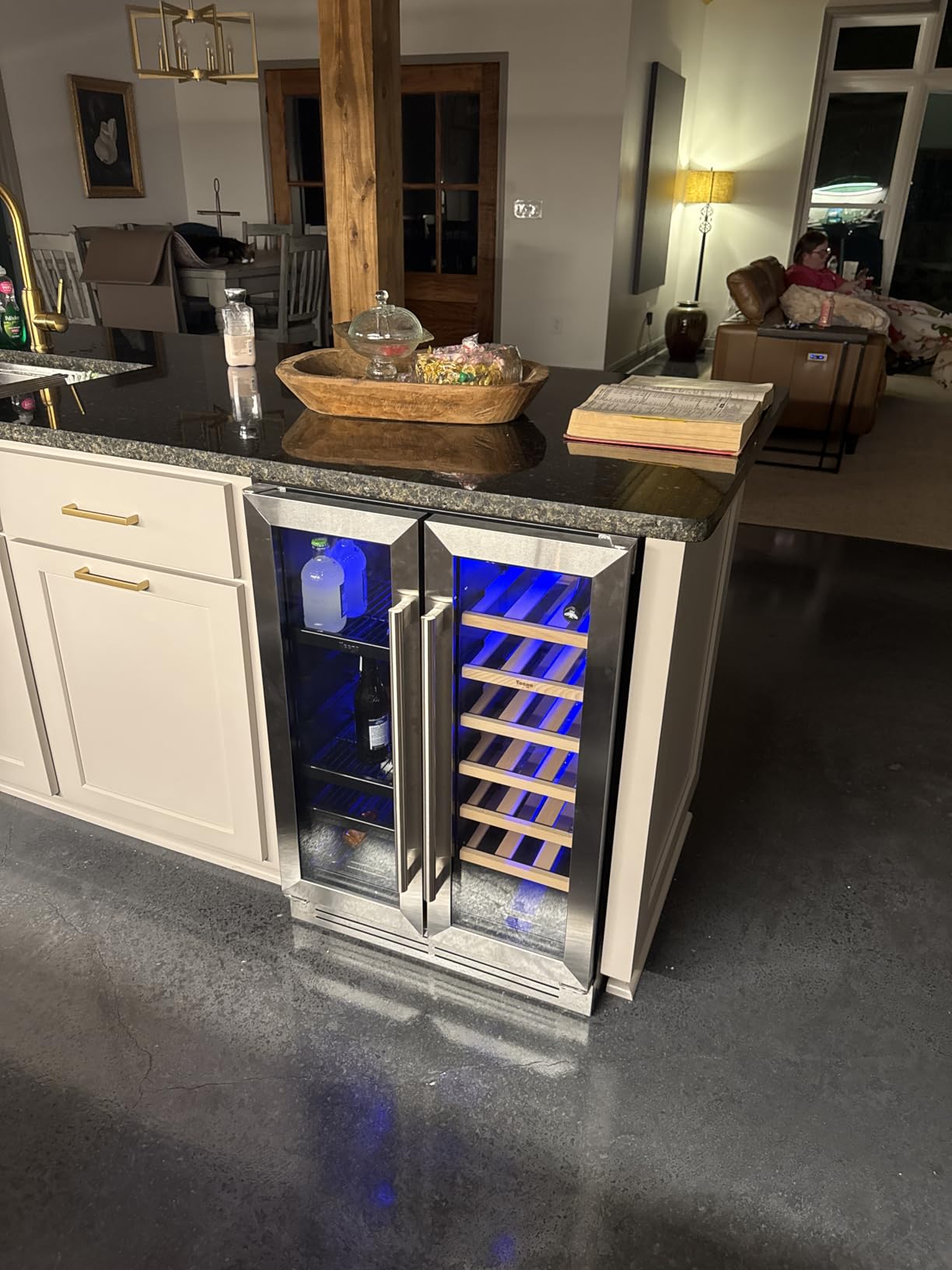 Yeego Wine Fridge Cooler - 15 Inch Wine Fridge Hold 33 Bottles, 40-65°F Wine Refrigerator Glass Door, Built in, Freestanding Under Counter Fridge customer photo 2