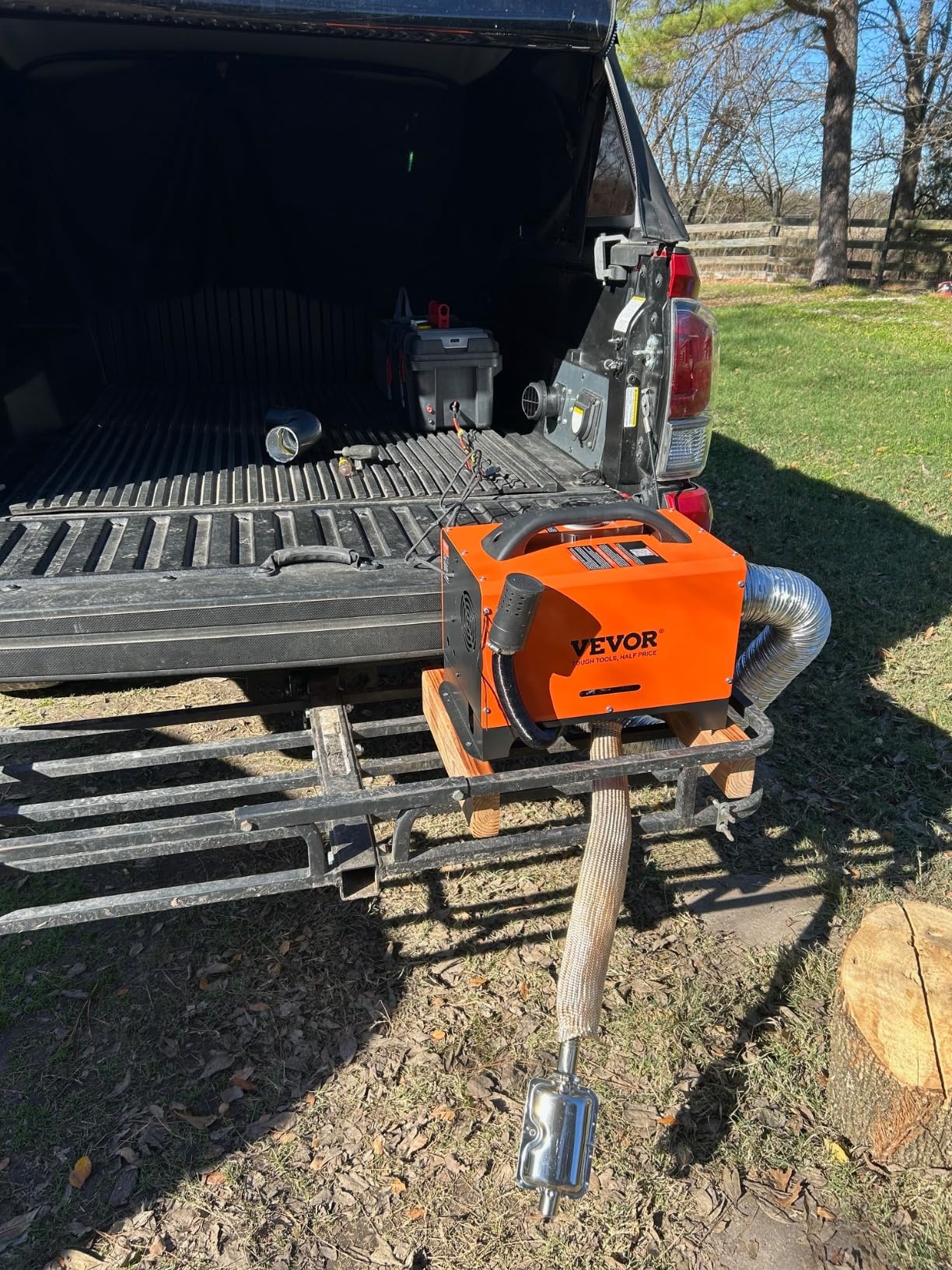 Diesel Heater, 12V All-in-one Diesel Air Heater with Remote Control and LCD Display, 5L Fuel Tank Fast Heating Portable Diesel Parking Heater for RV, Truck, 5KW, Upgrade - APP Control, Orange customer photo 2