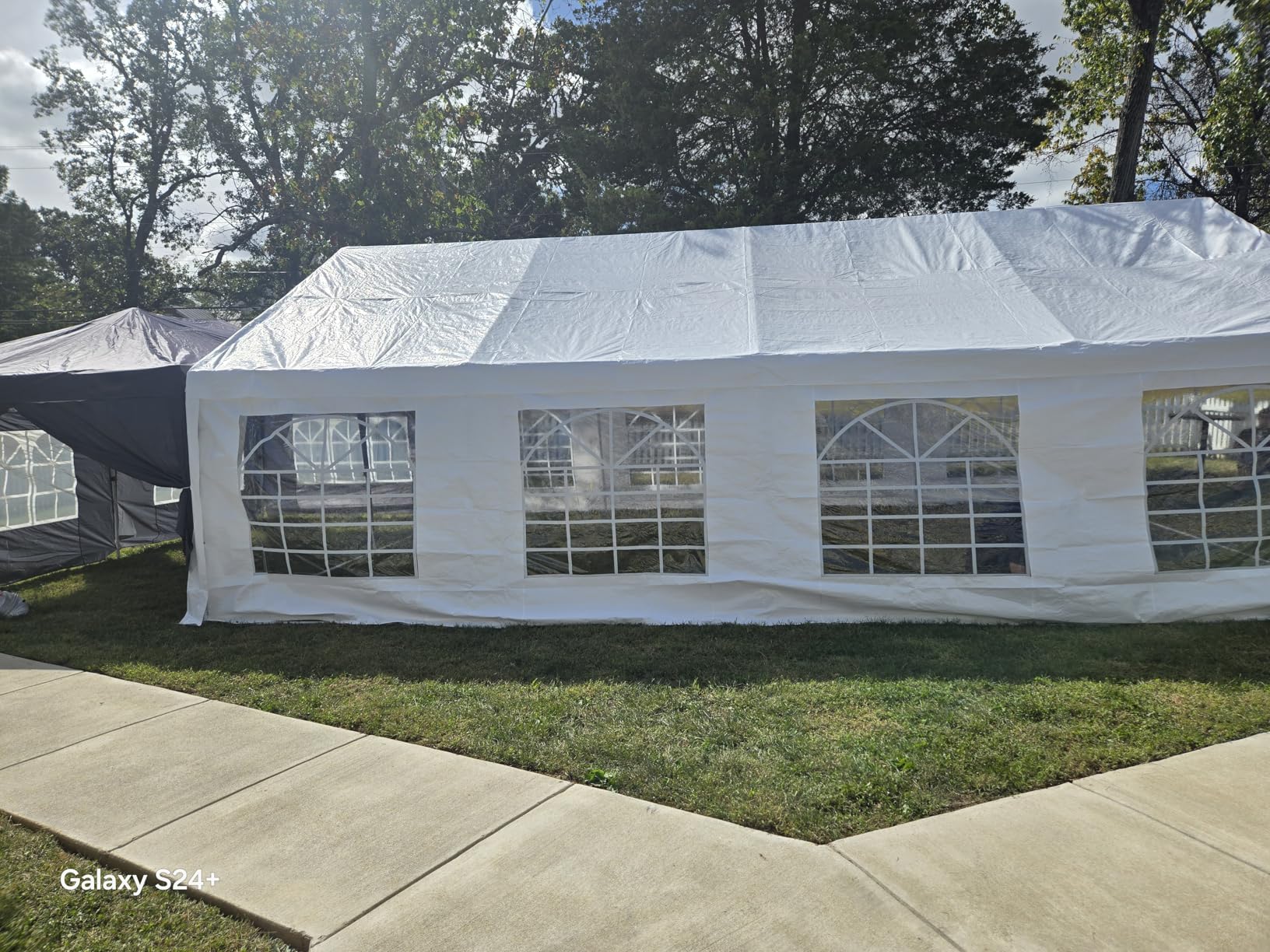 YITAHOME 20x40FT Party Tent Heavy Duty Wedding Tent Event Shelters Outdoor Canopy Upgraded Galvanized Steel Carport with Removable Sidewall Windows for Commercial and Parties (White) customer photo 1