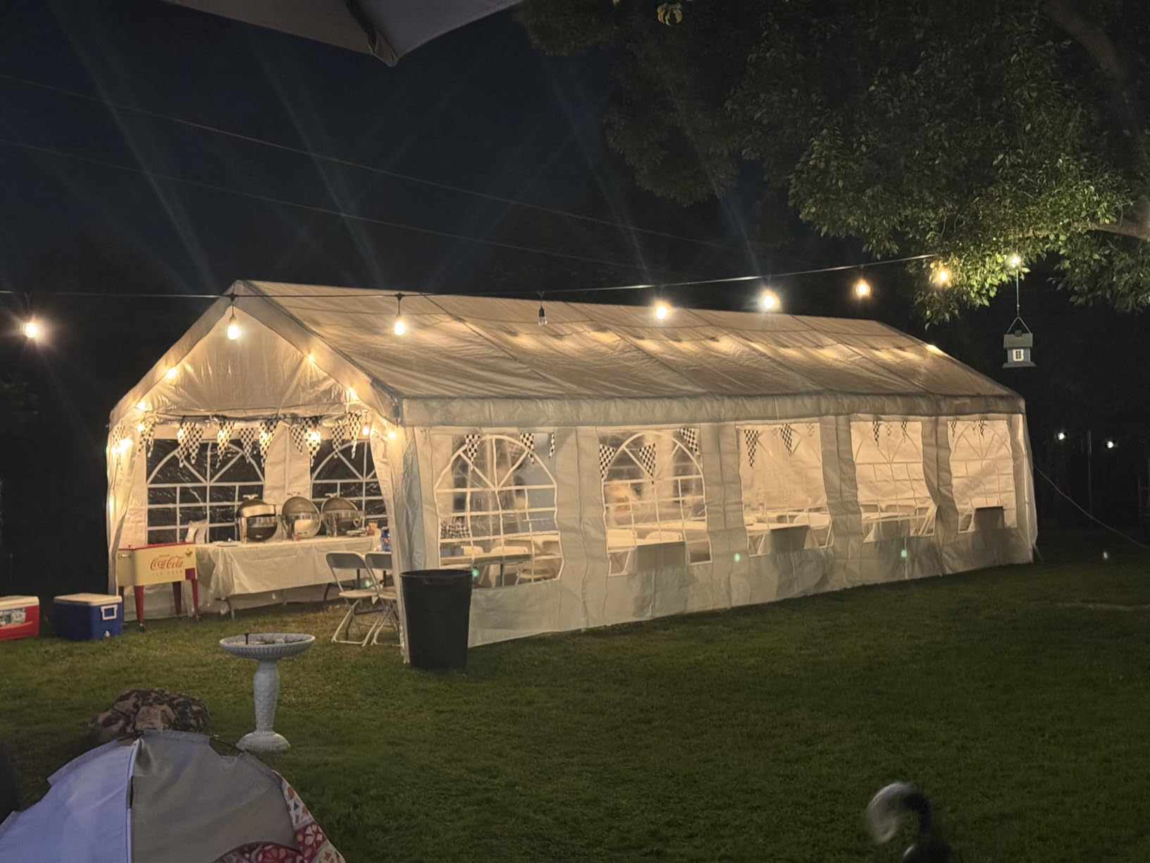 YITAHOME 20x40FT Party Tent Heavy Duty Wedding Tent Event Shelters Outdoor Canopy Upgraded Galvanized Steel Carport with Removable Sidewall Windows for Commercial and Parties (White) customer photo 2