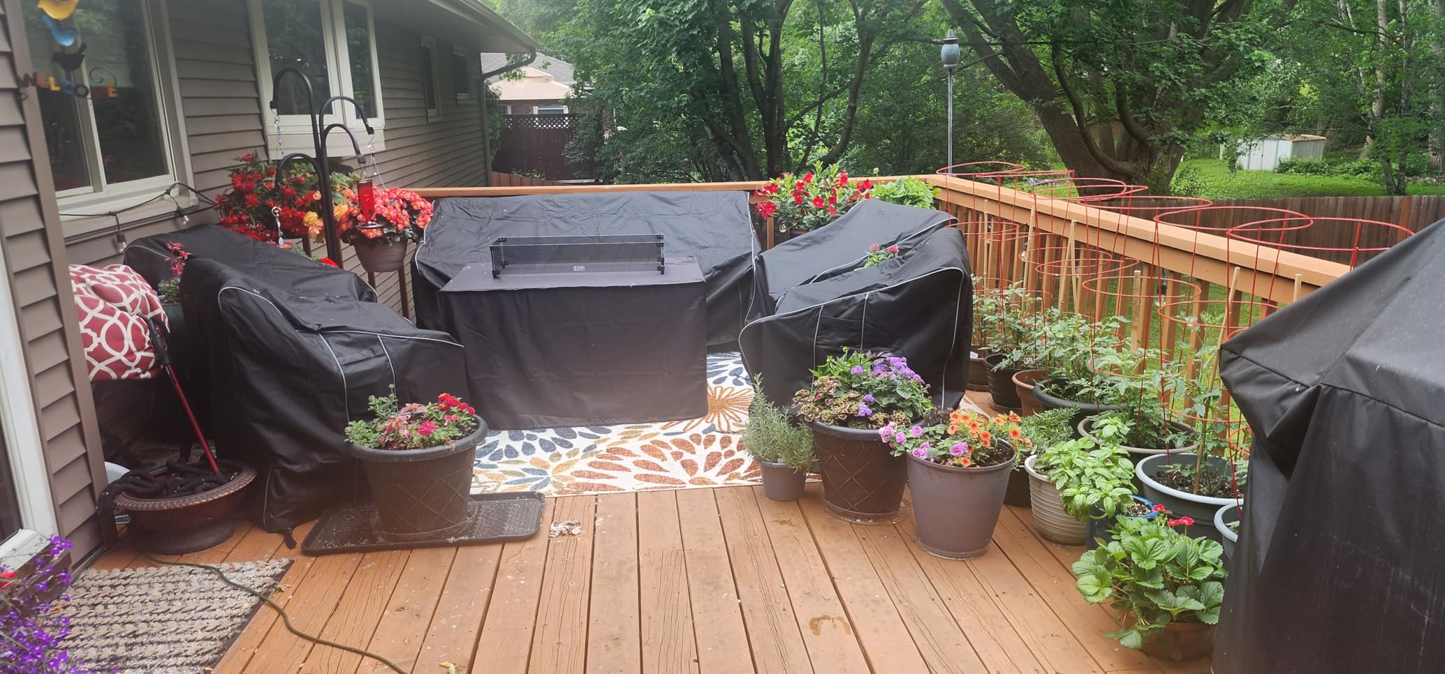 FORSPARK Outdoor Sofa Cover Waterproof, Heavy-Duty 3-Seater Patio Couch Cover, Universal Fit for Large Sofas & Deep Seats, Fits up to 79