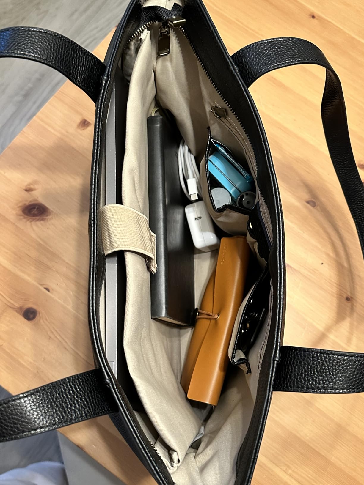 befen Genuine Leather Tote Bag for Women Work, Women's Leather Shoulder Bags Purses Satchel Handbags with Laptop Compartment customer photo 2