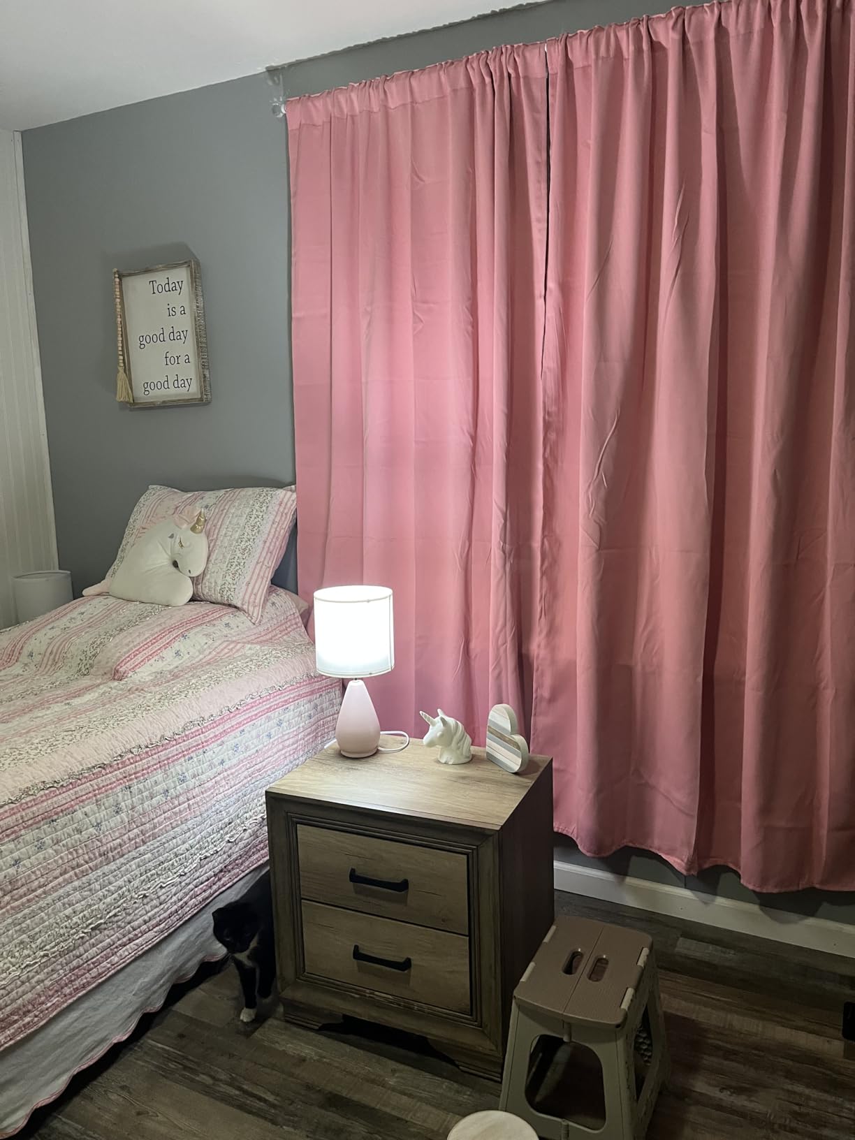 Home Theater Curtains Soundproof Room Separator, Room Divider Curtains for Ceiling Track System or Rod with Hooks 52 100 120 180 inch Wide, Privacy Floor to Ceiling Curtain, 1 Panel customer photo 1