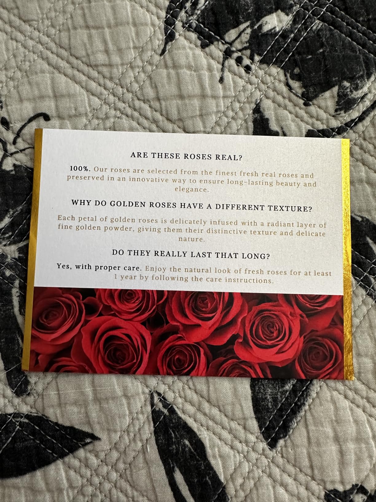 17 Black & Gold Forever Roses, Velvet Box - Luxury Black Roses, Gifts for Women, Forever Flowers Gifts for Wife, Black Roses for Delivery Prime customer photo 2