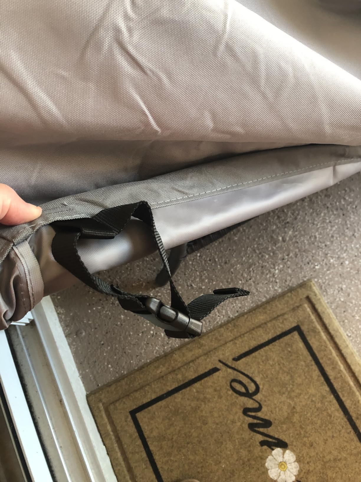 GORILLA GRIP Waterproof Large Outdoor Patio Sofa Cover, 3 Seater 80 Inch, Heavy Duty 600D Furniture Covers Sets for Winter, Keep Cushions Dry, Protects from Sun, Snow, Rain, Windproof, UV Coated customer photo 1