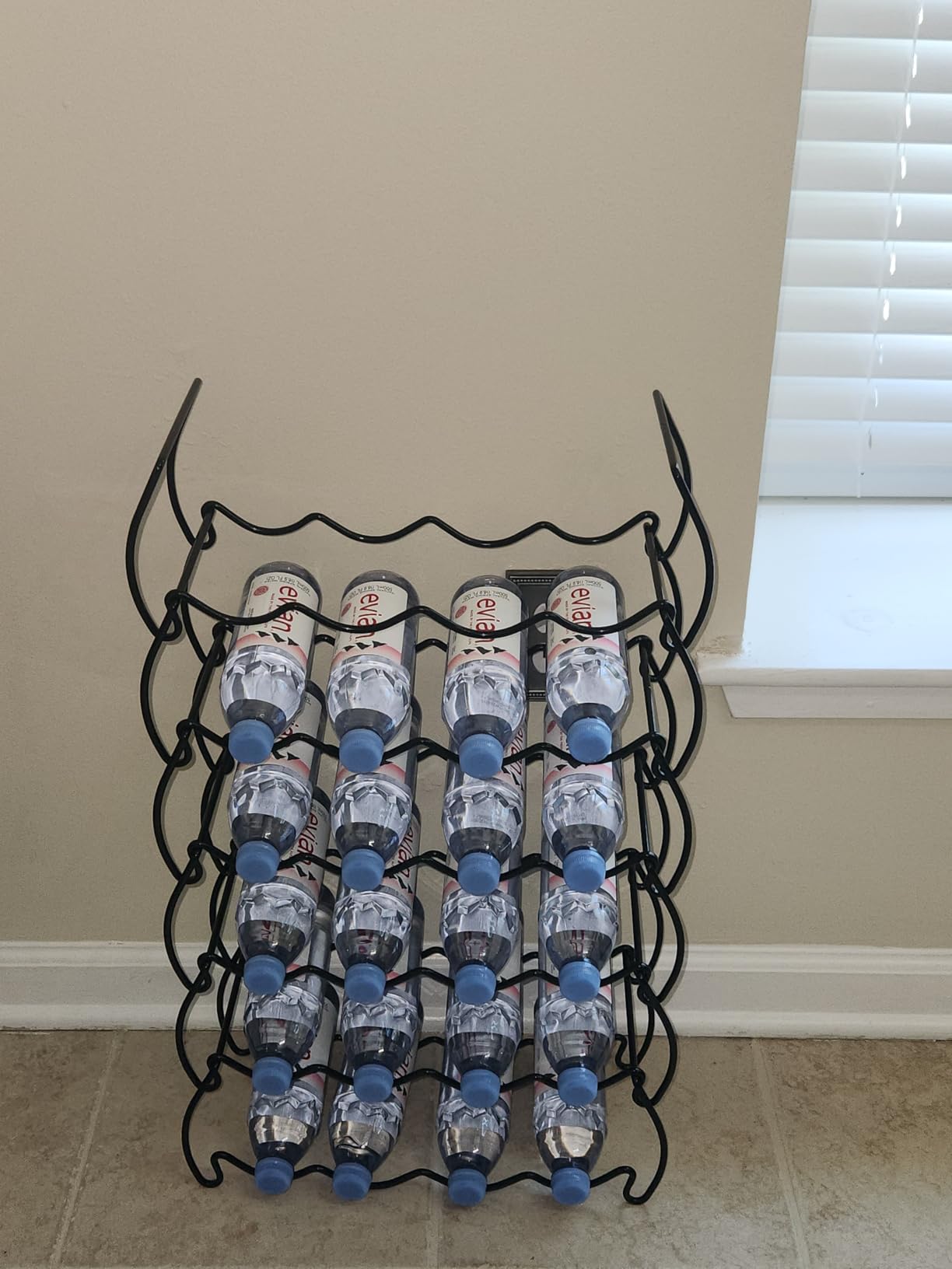 Sorbus 6-Tier Stackable Wine Rack - Classic Style Wine Racks for Bottles - Perfect for Bar, Wine Cellar, Basement, Cabinet, Pantry, etc - Hold 24 Bottles, Metal (Black) customer photo 1