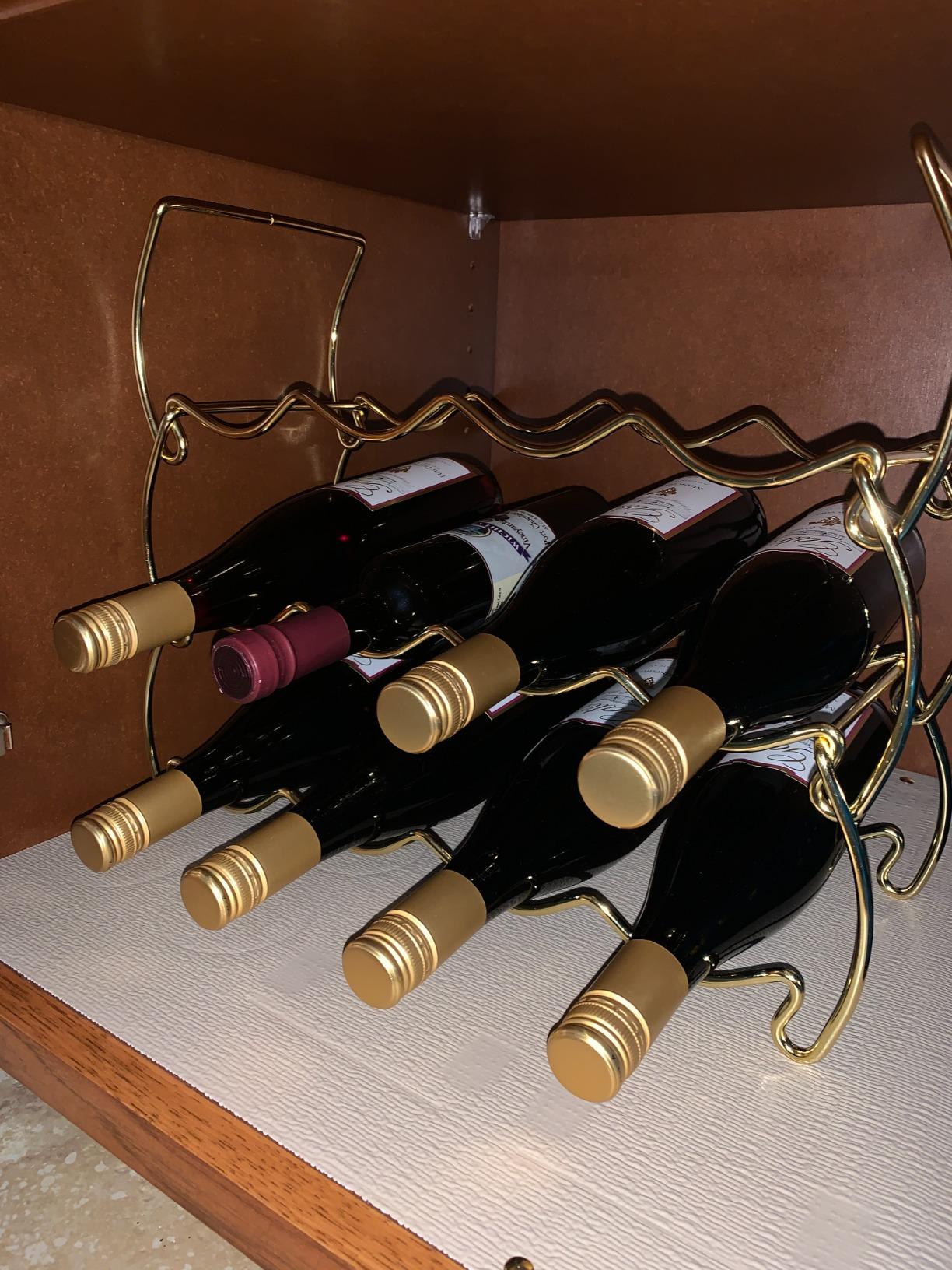 Sorbus 6-Tier Stackable Wine Rack - Classic Style Wine Racks for Bottles - Perfect for Bar, Wine Cellar, Basement, Cabinet, Pantry, etc - Hold 24 Bottles, Metal (Black) customer photo 2