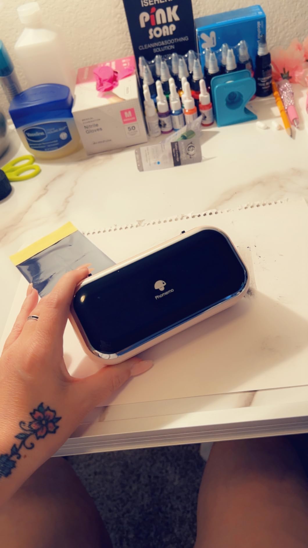 Phomemo TP31 Mini Tattoo Stencil Printer,Bluetooth Tattoo Printer with 30pcs Transfer Paper,Tattoo Machines Printers for Tattoo Beginners & Artists customer photo 2